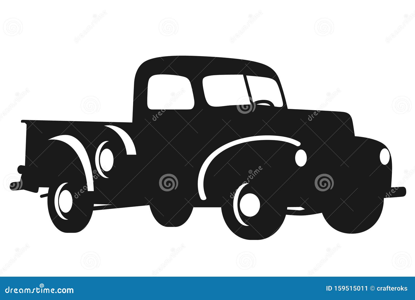 Download Vintage Farm Pickup Truck Svg Illustration Stock Illustration Illustration Of Pickup Icon 159515011