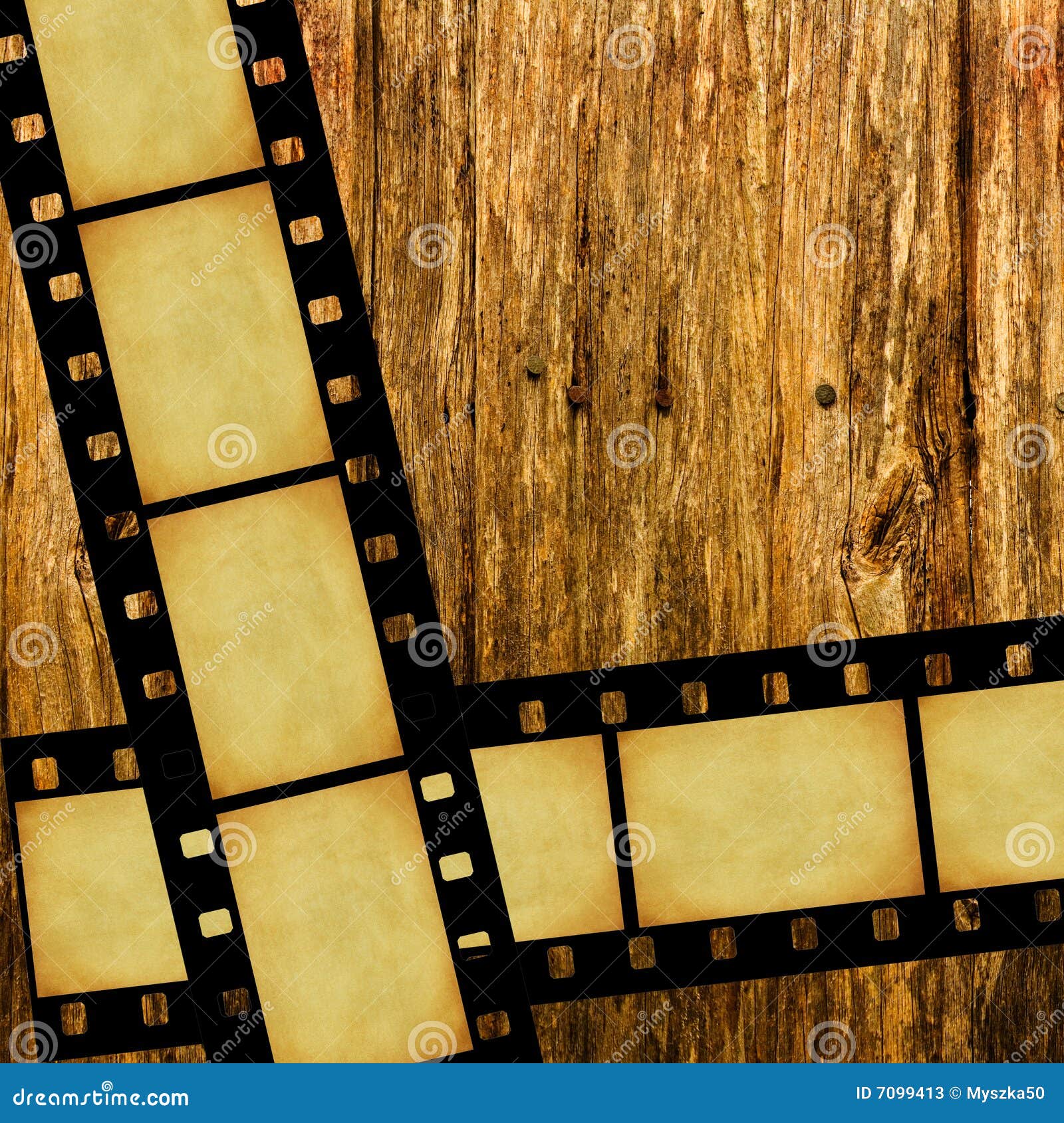 Vintage film on wood stock illustration. Illustration of edge 7099413
