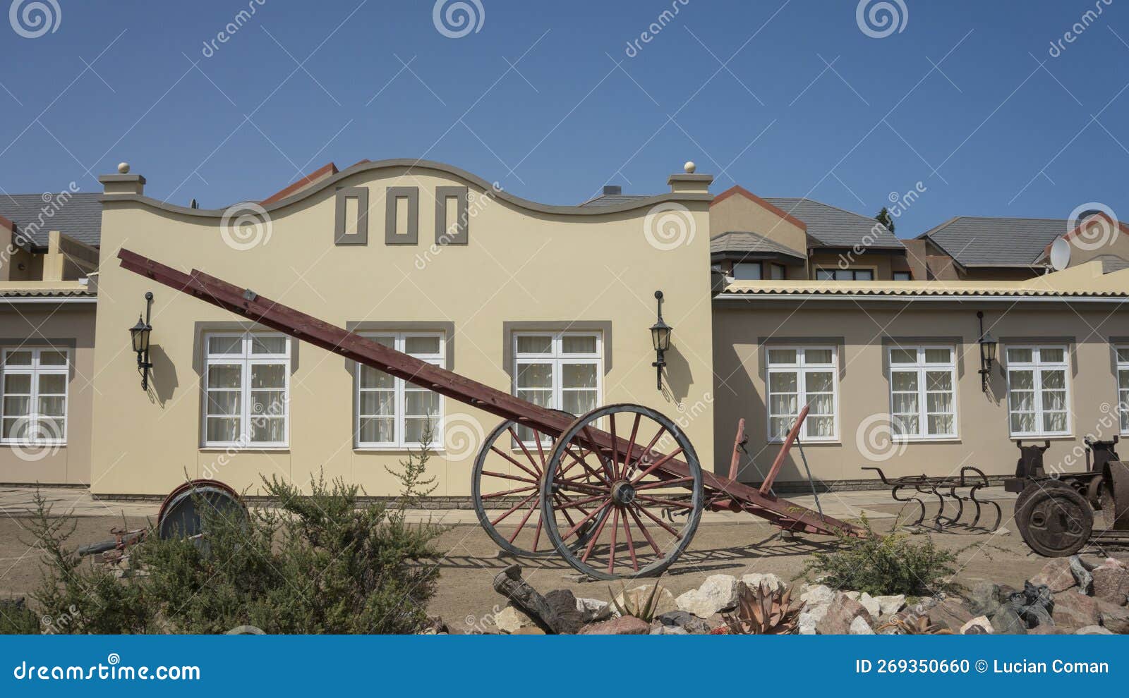 Vintage Firefighters Stepladder Stock Photo Image of facade, african