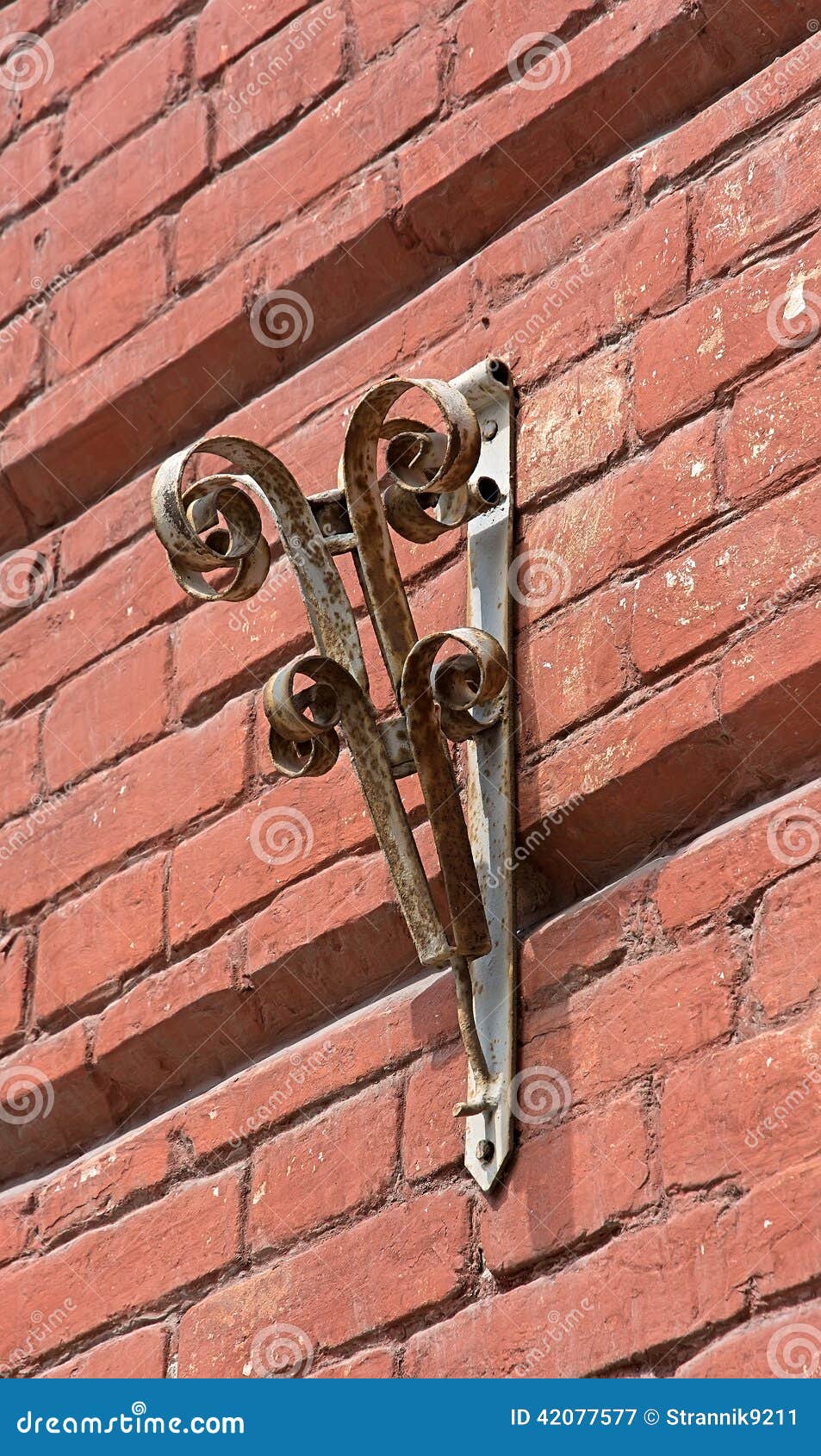 Vintage flag holder. stock image. Image of steel, vintage 42077577