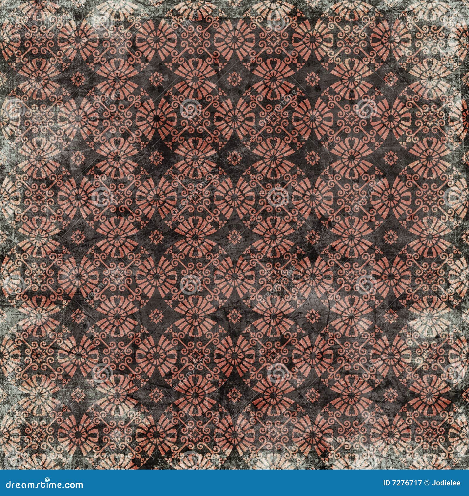 Vintage Floral Background Christmas Theme Stock Image Image of