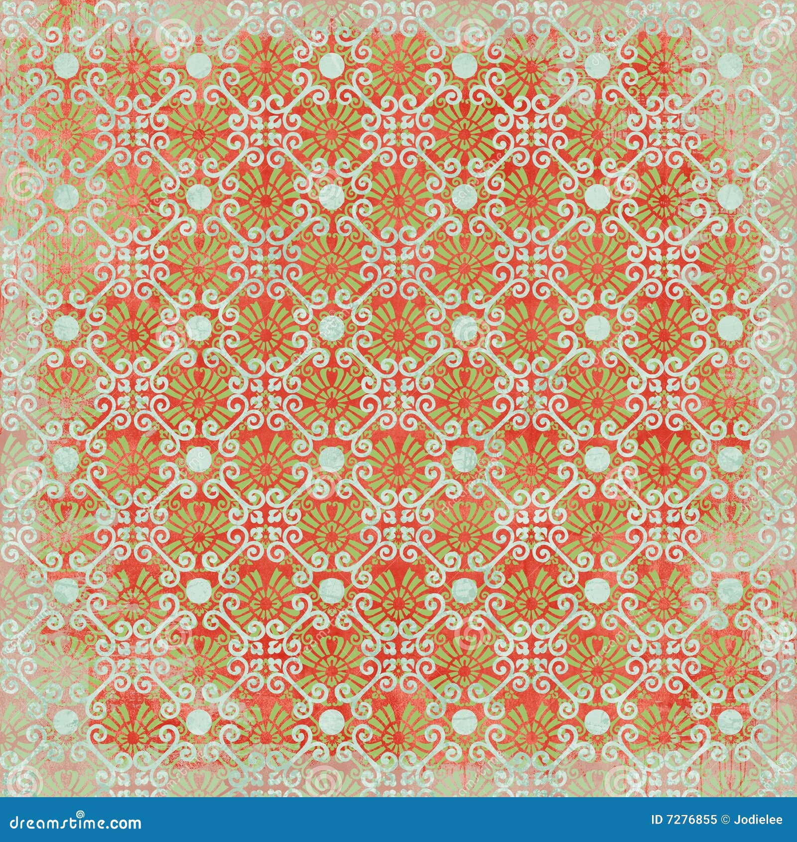 Vintage Floral Background Christmas Theme Stock Image Image of