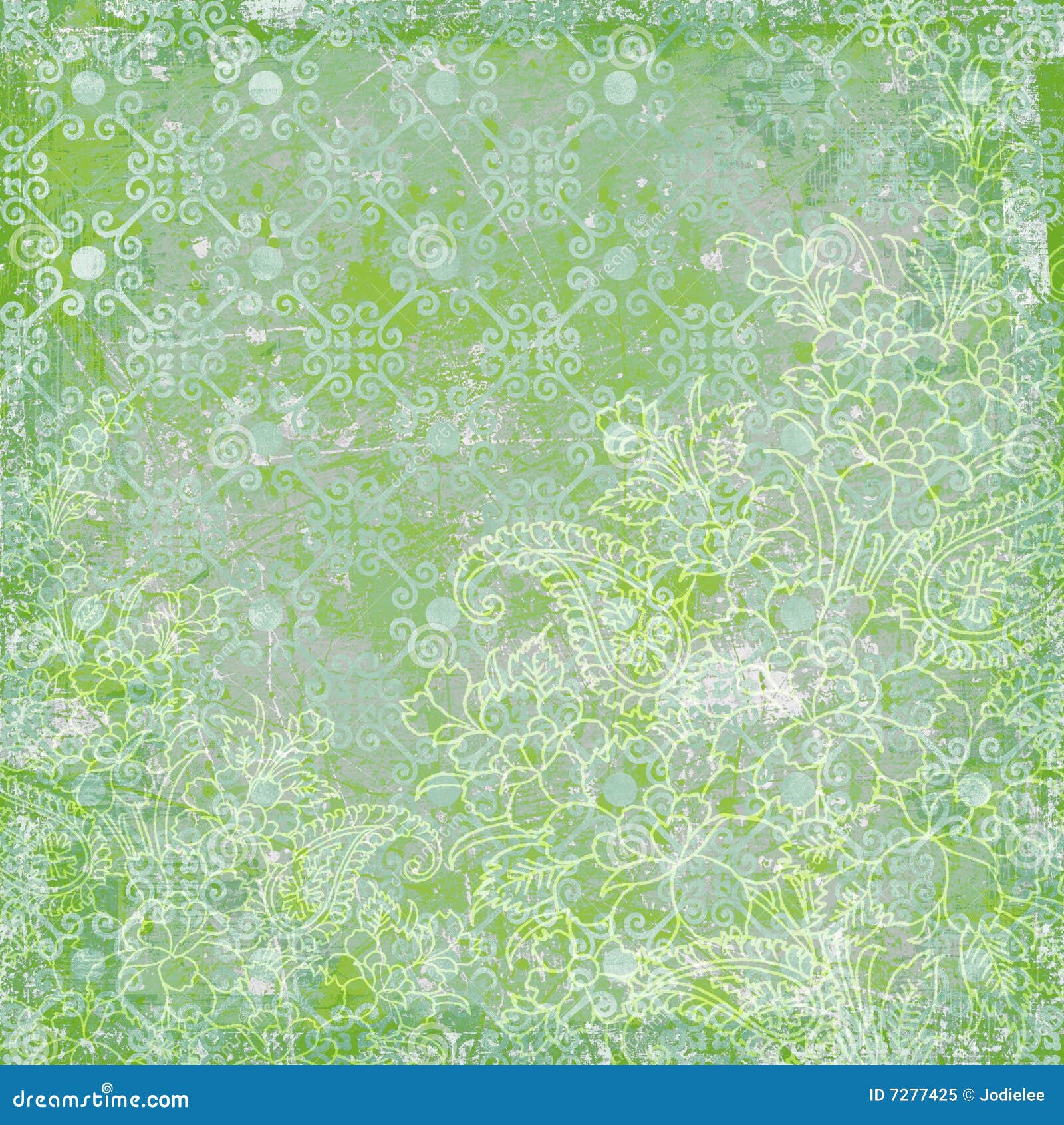 Vintage Floral Background Christmas Theme Stock Image Image of