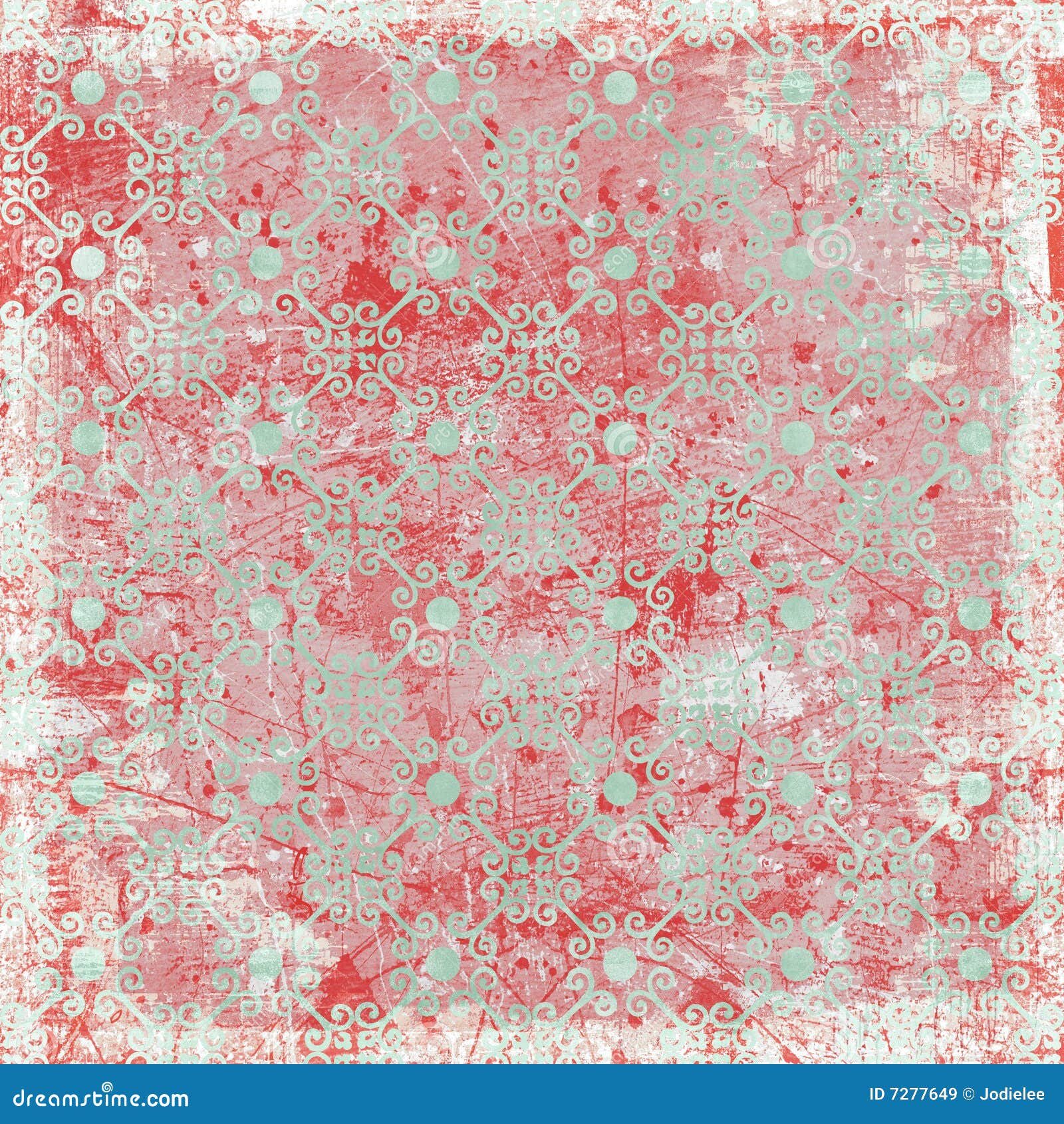 Vintage Floral Background Christmas Theme Stock Illustration