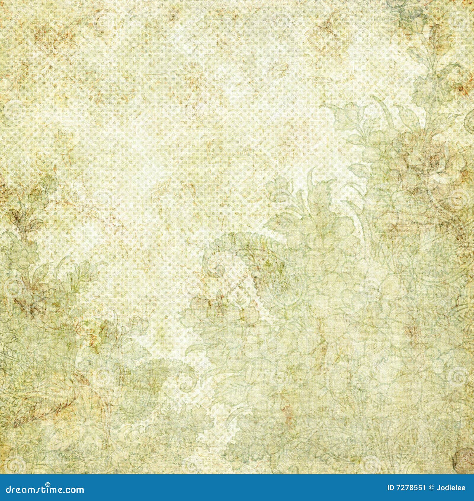 Vintage Floral Background Christmas Theme Stock Illustration