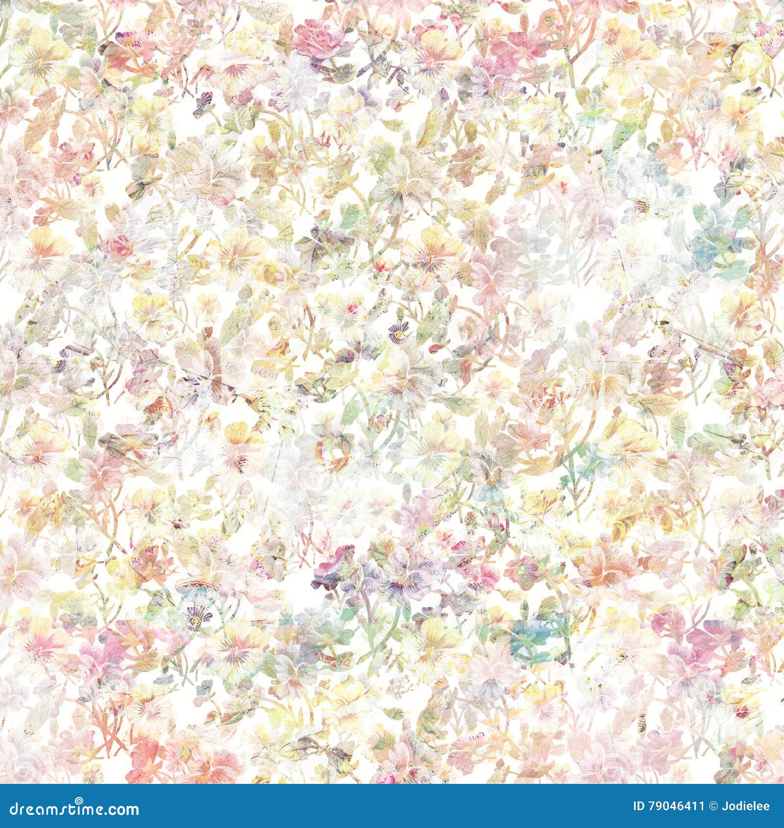 Vintage Floral Botanical Spring Background in Soft Pastel Colors Stock  Illustration - Illustration of blue, pink: 79046411