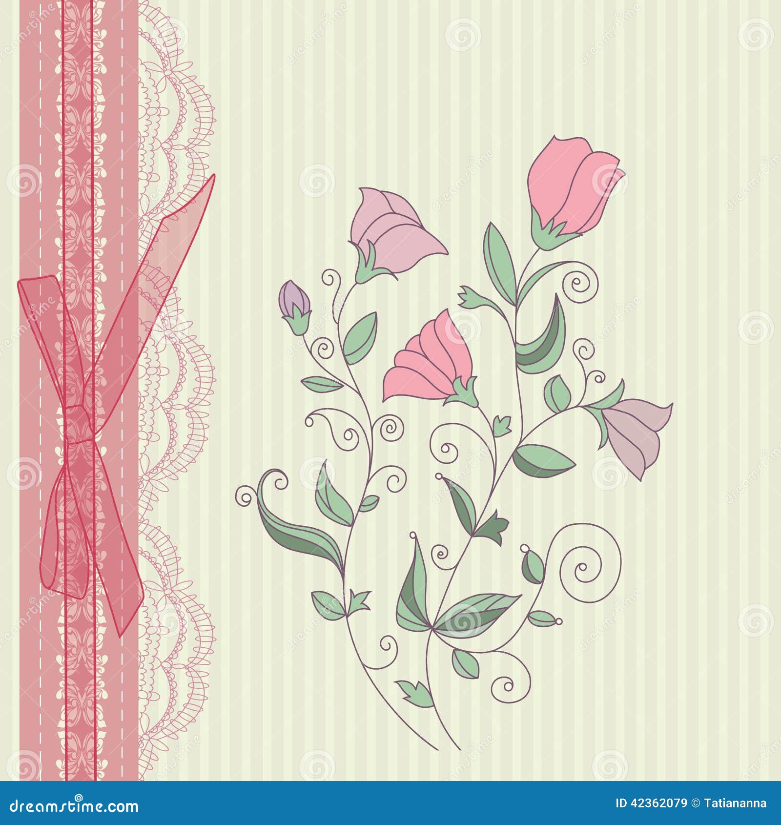 Vintage Floral Card Background Vector Stock Vector Illustration of