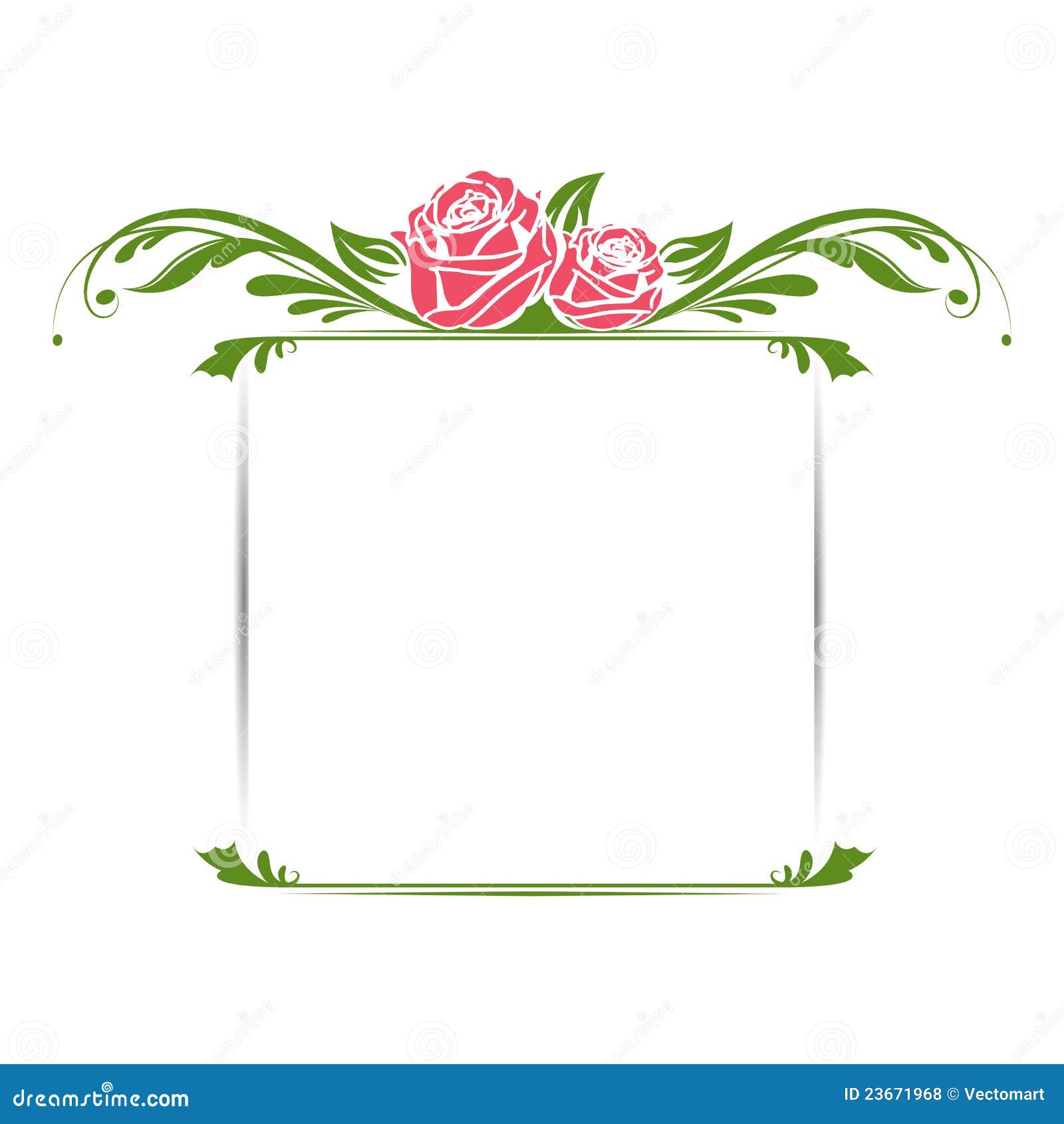 Vintage Floral Frame stock vector. Illustration of elegant - 23671968