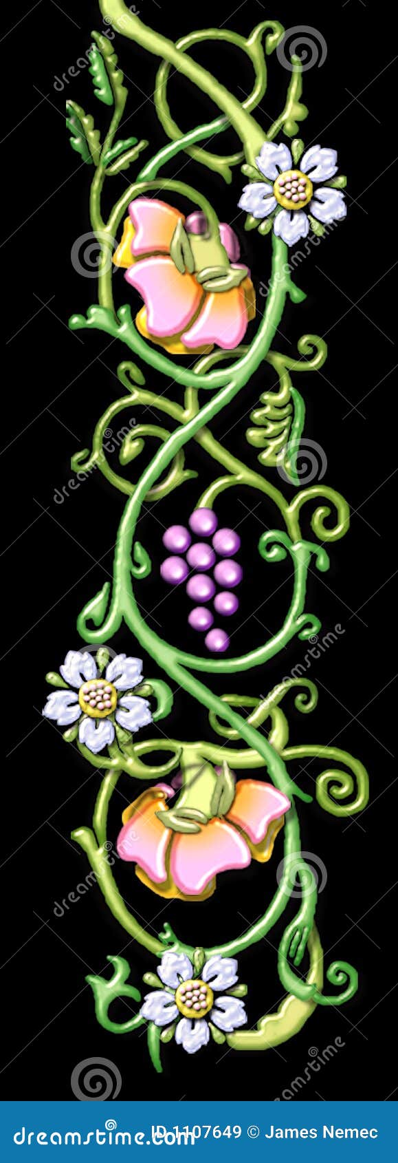 vintage floral motif