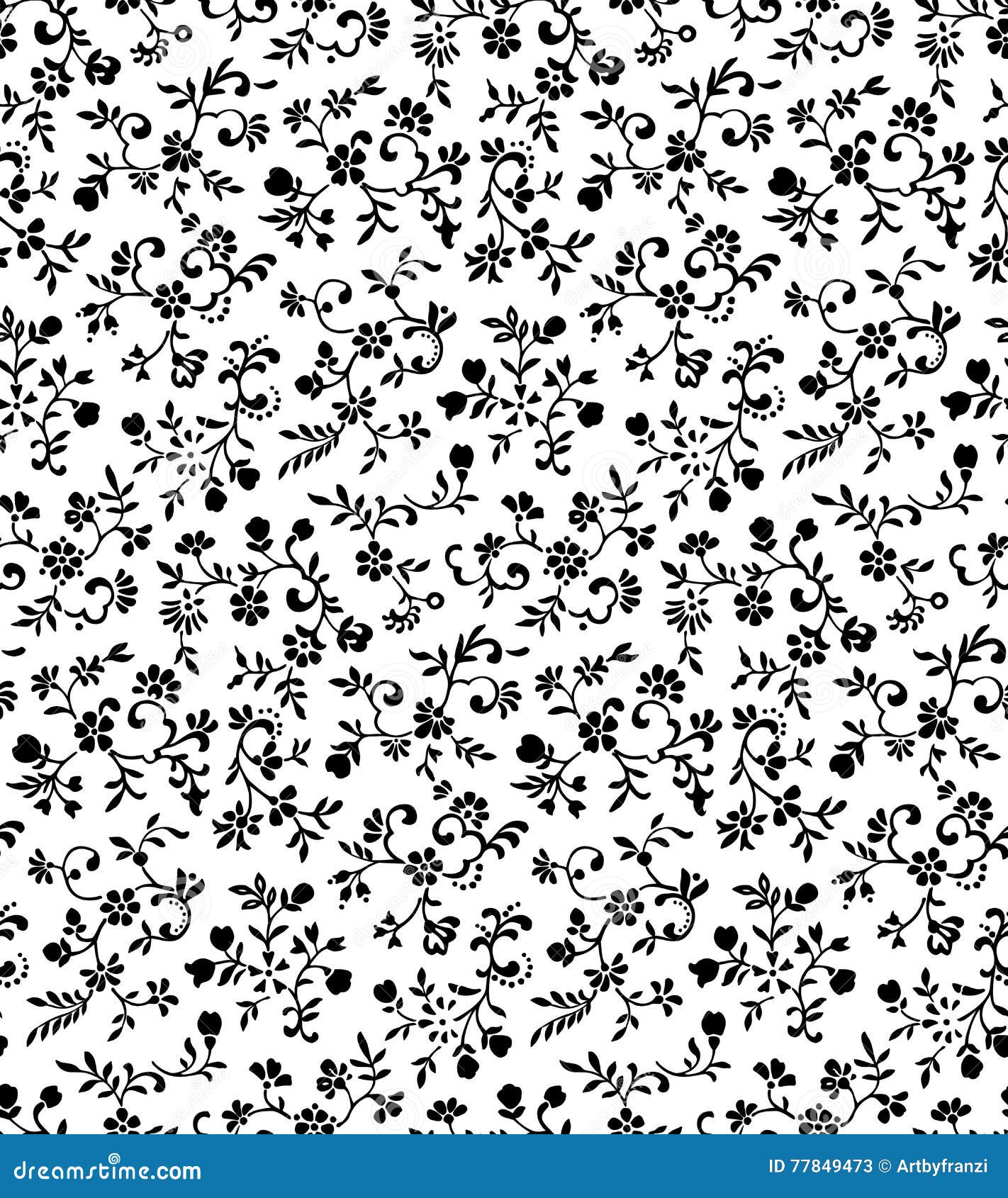 Vintage Floral Seamless Pattern Stock Vector Illustration of floral