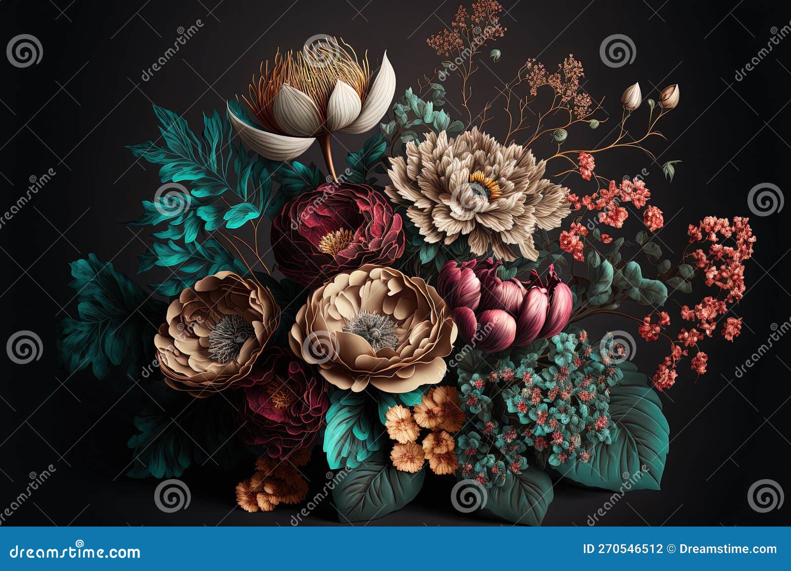 Photo golden flowers on black background elegant floral wallpaper Generate  Ai 22628771 Stock Photo at Vecteezy