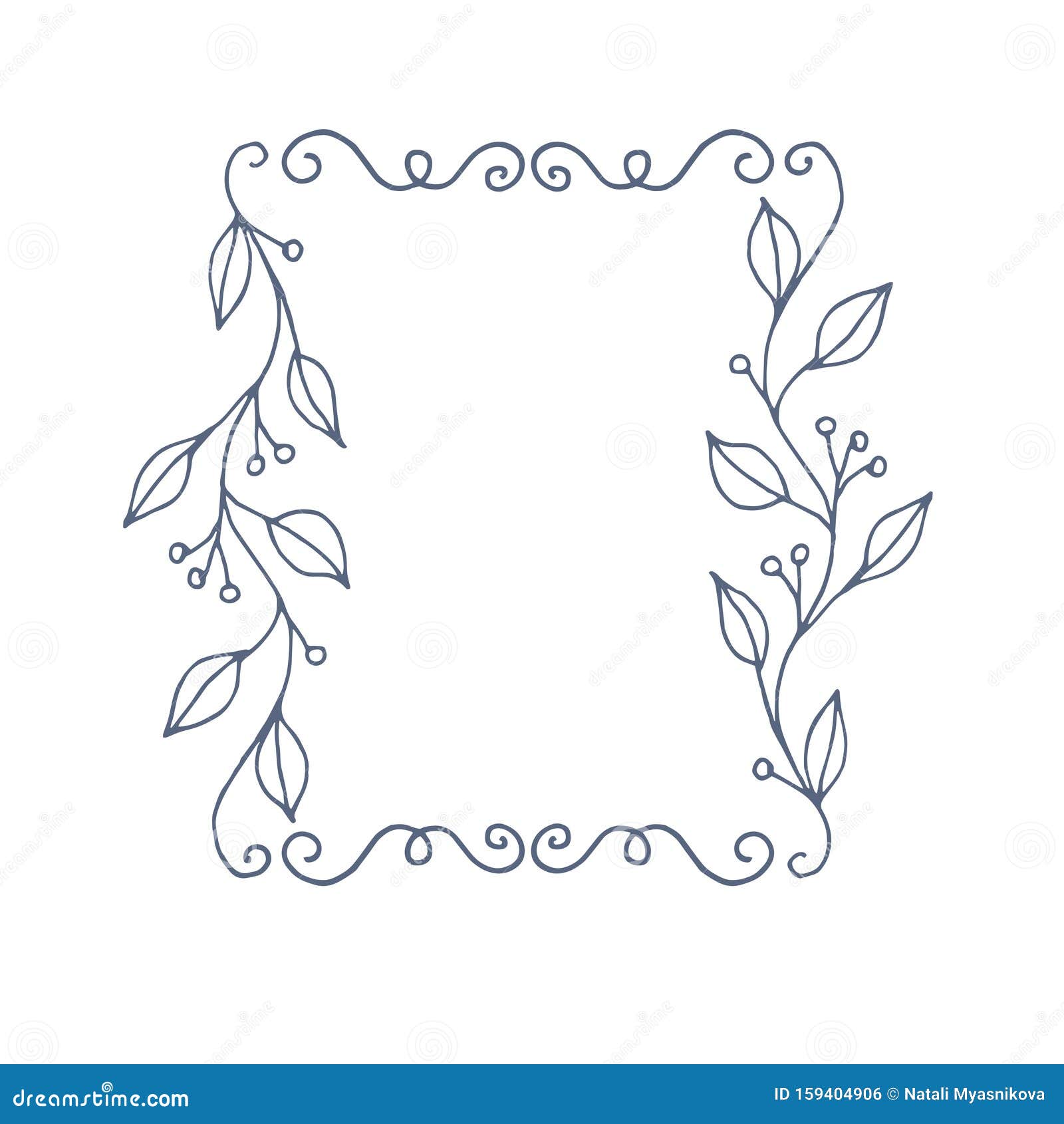 Vintage Frame Blumenelemente Fur Monographien Einladungen Rahmen Menus Und Etiketten Grafikdesign Der Vektor Abbildung Illustration Von Vintage Monographien