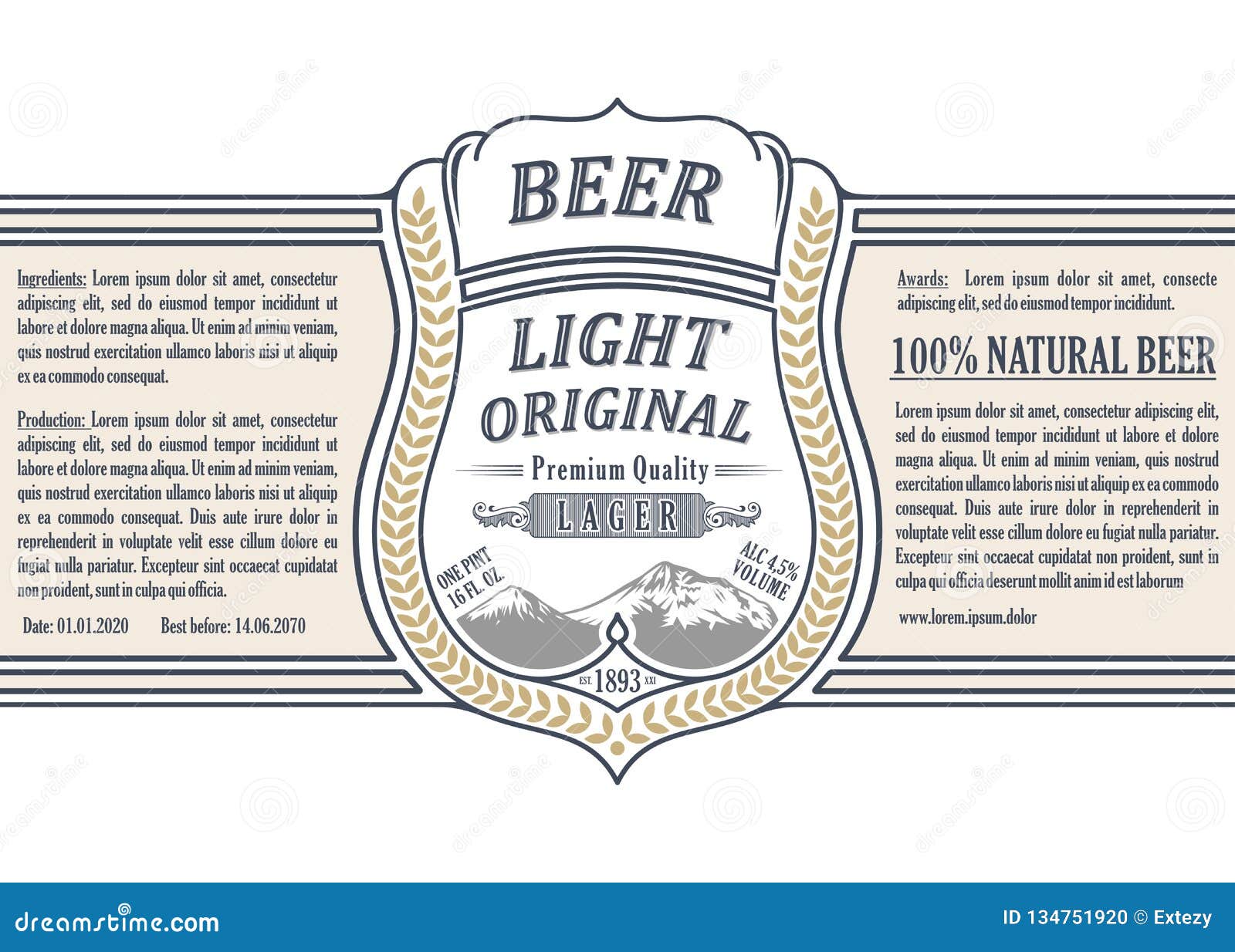 vintage beer label template