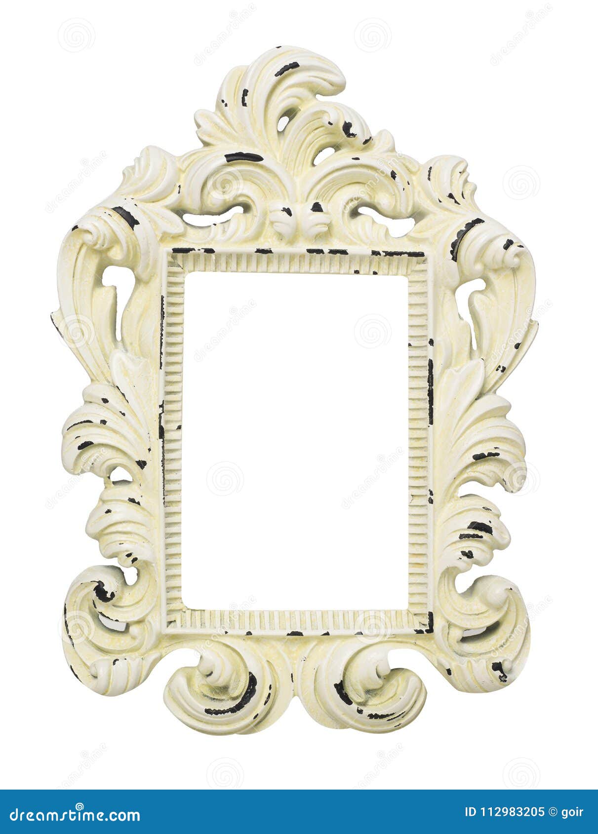 Vintage frame on white stock image. Image of luxury 112983205