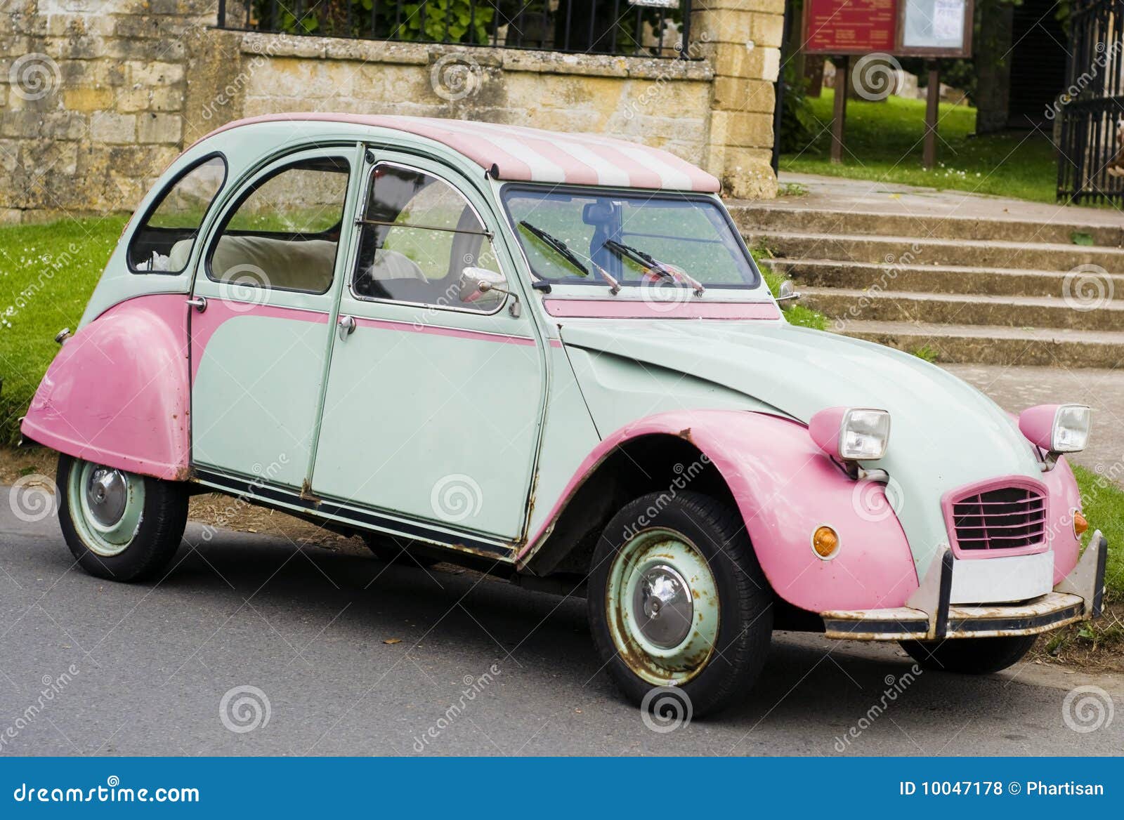 Vintage french car stock photo. Image of parked, road 10047178