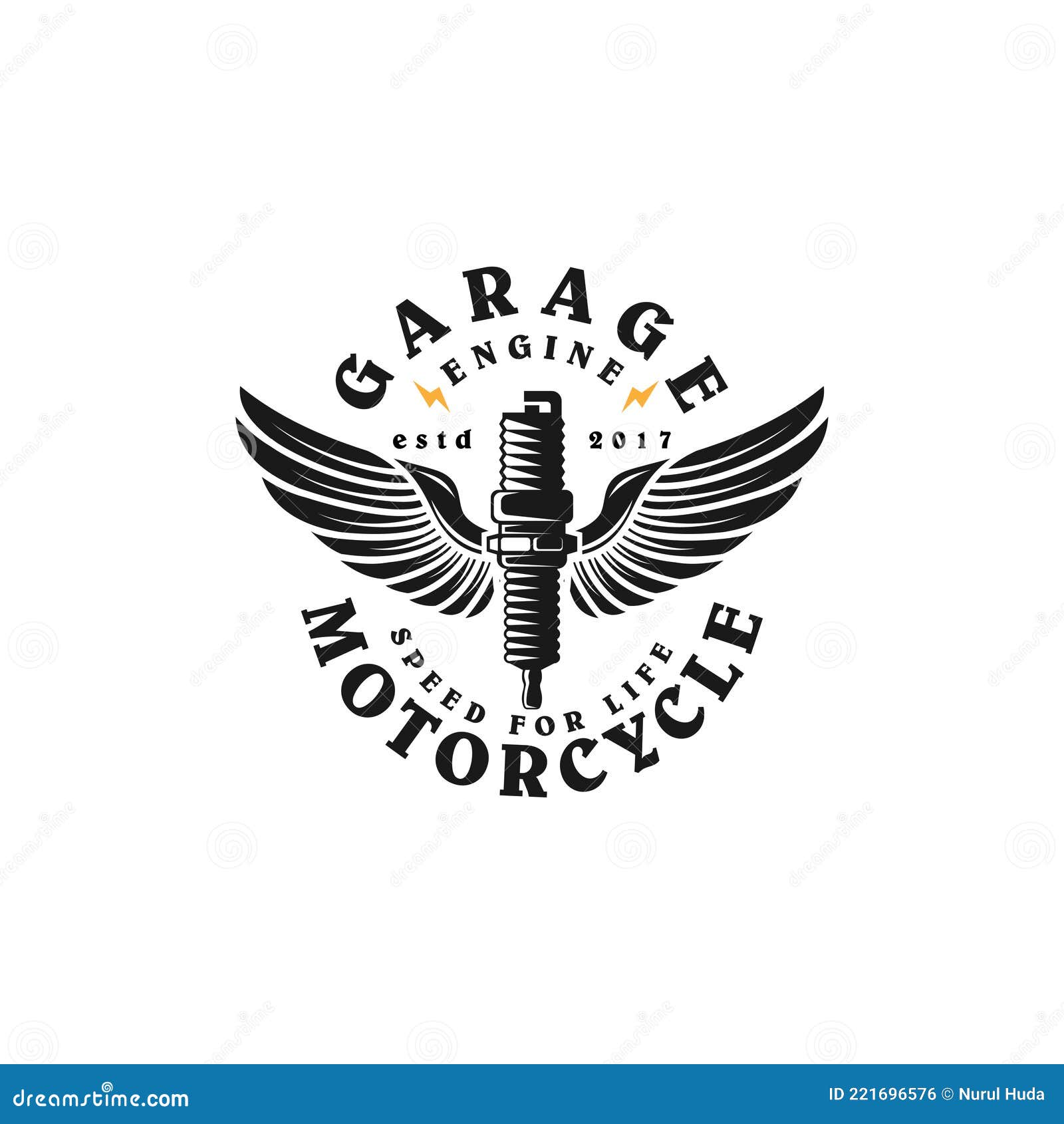 Vintage Garage Motorrad Logo Design Monochrom Embleme Symbol Auto Vektor  Vorlage Vektor Abbildung - Illustration von änderung, kolben: 221696576