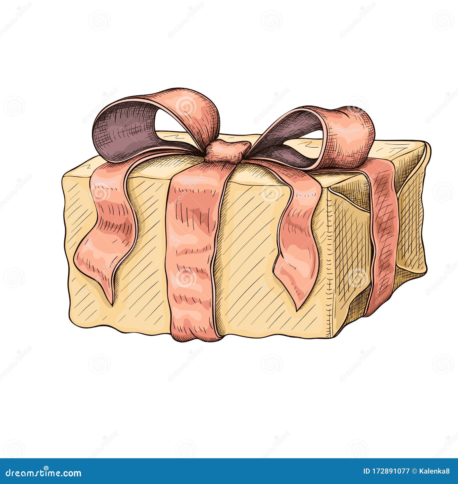 Hand Drawn Gift Box Stock Illustration - Download Image Now - Gift