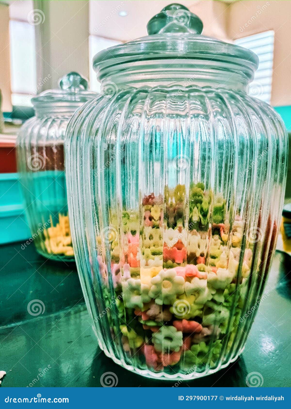 Vintage Glass Jar for Cracker or Candy Stock Image Image of delicious