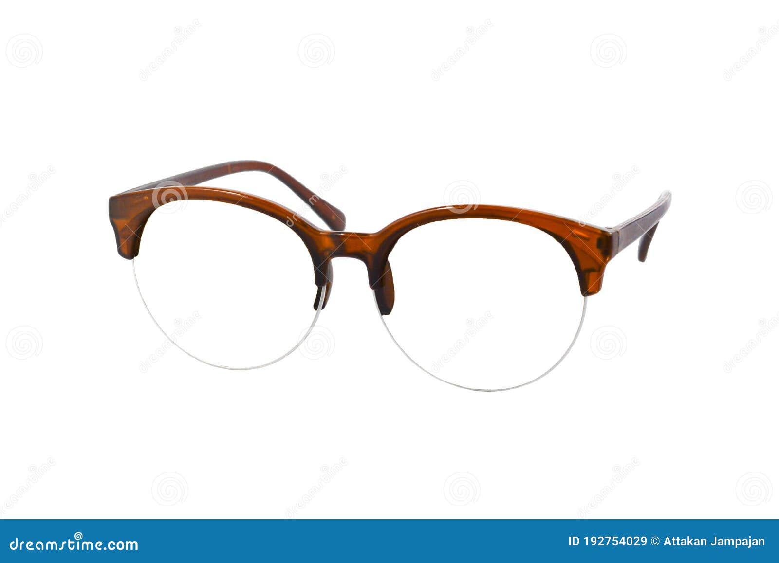 Vintage Glasses without Lens Isolated on White Background Stock Image Image of protection