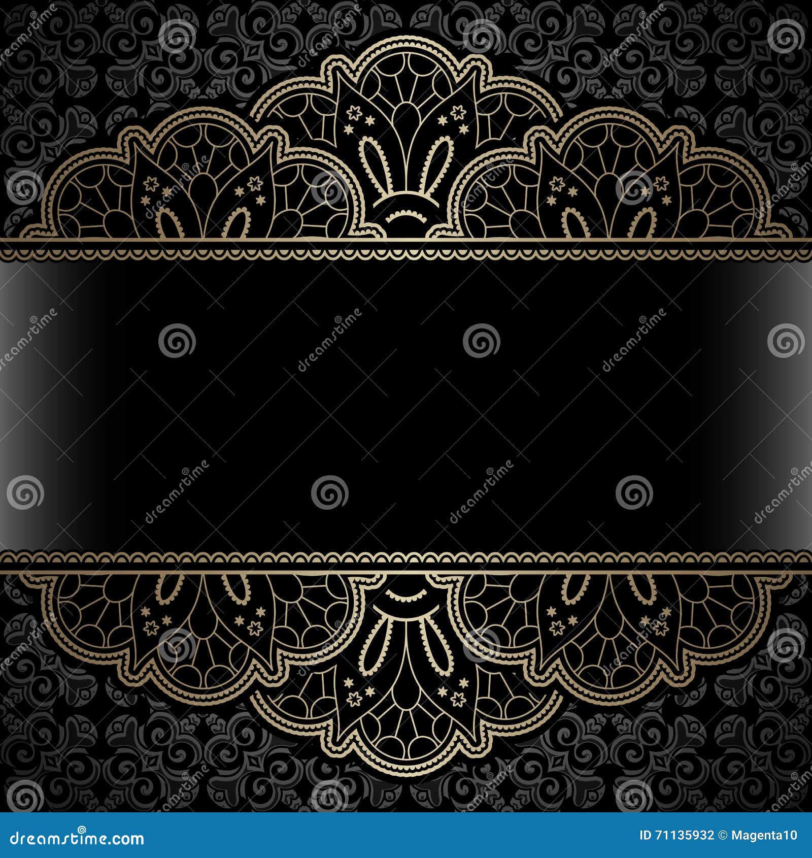 Vintage Gold Lace Background Stock Vector Illustration of lacy