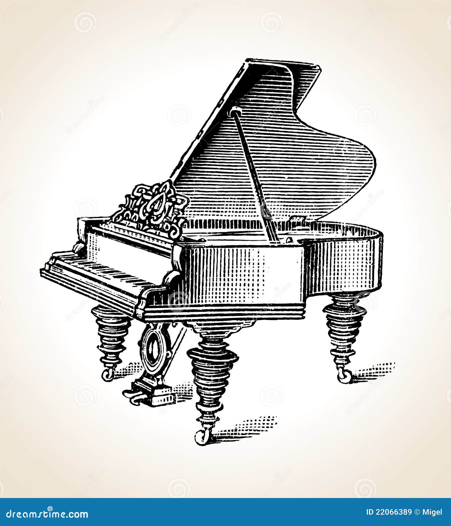 Vintage Grand Piano Royalty Free Stock Images - Image: 22066389
