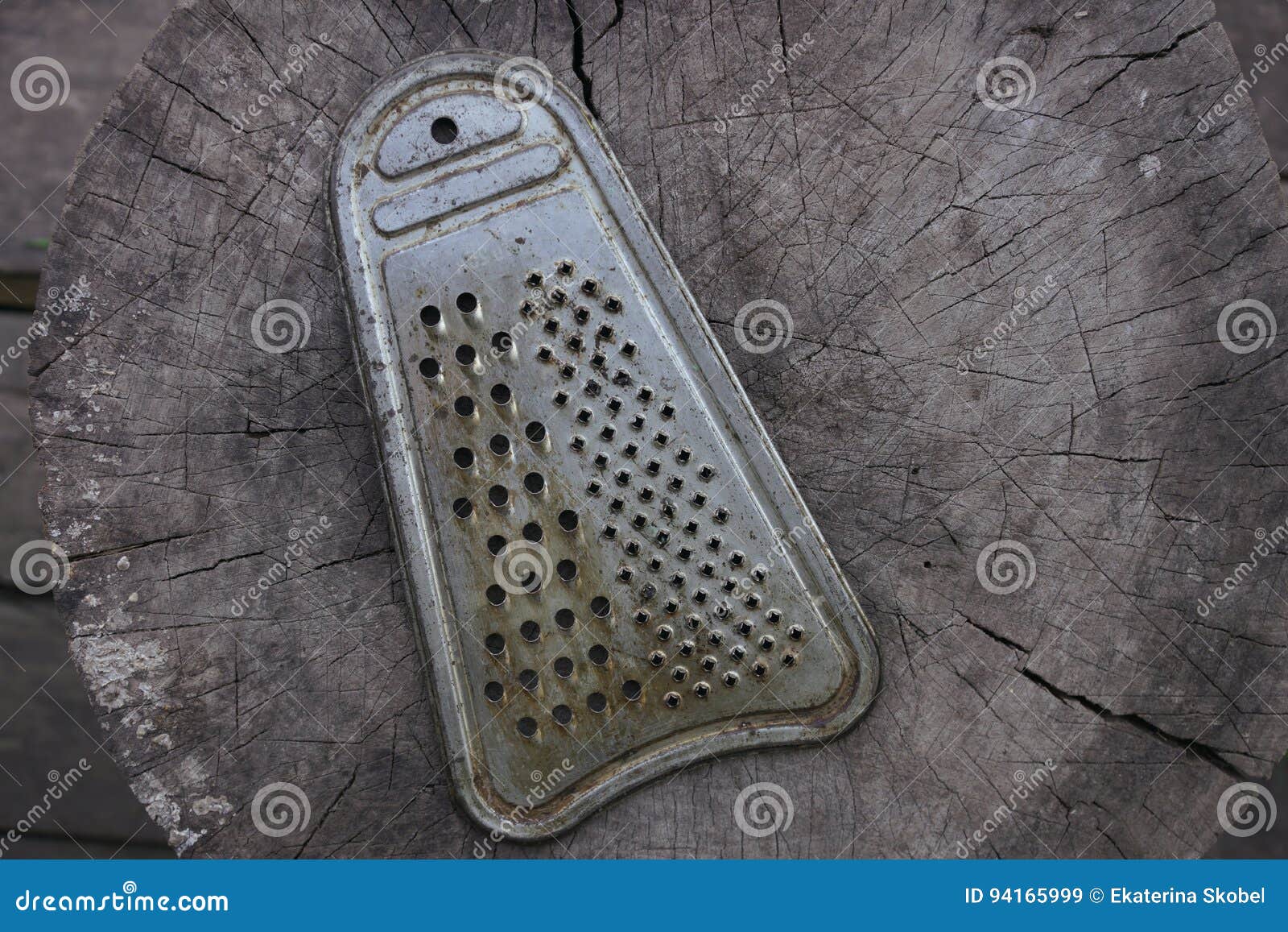 Vintage All In One Metal Flat Cheese Grater Rustic