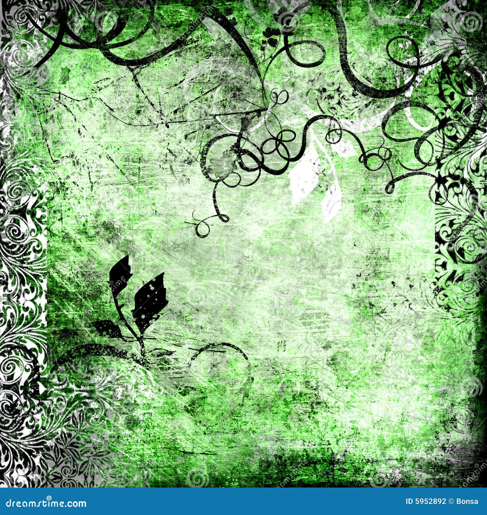 Vintage green background stock illustration. Illustration of design