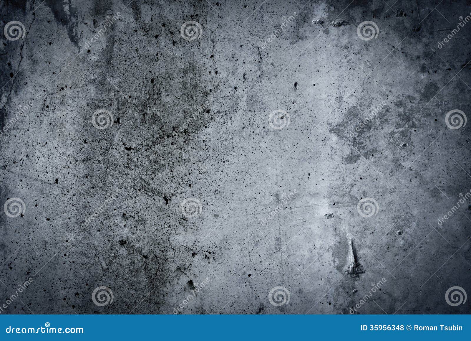 Vintage Grey Painted Plaster Concrete Wall Background. Dark Edge Stock