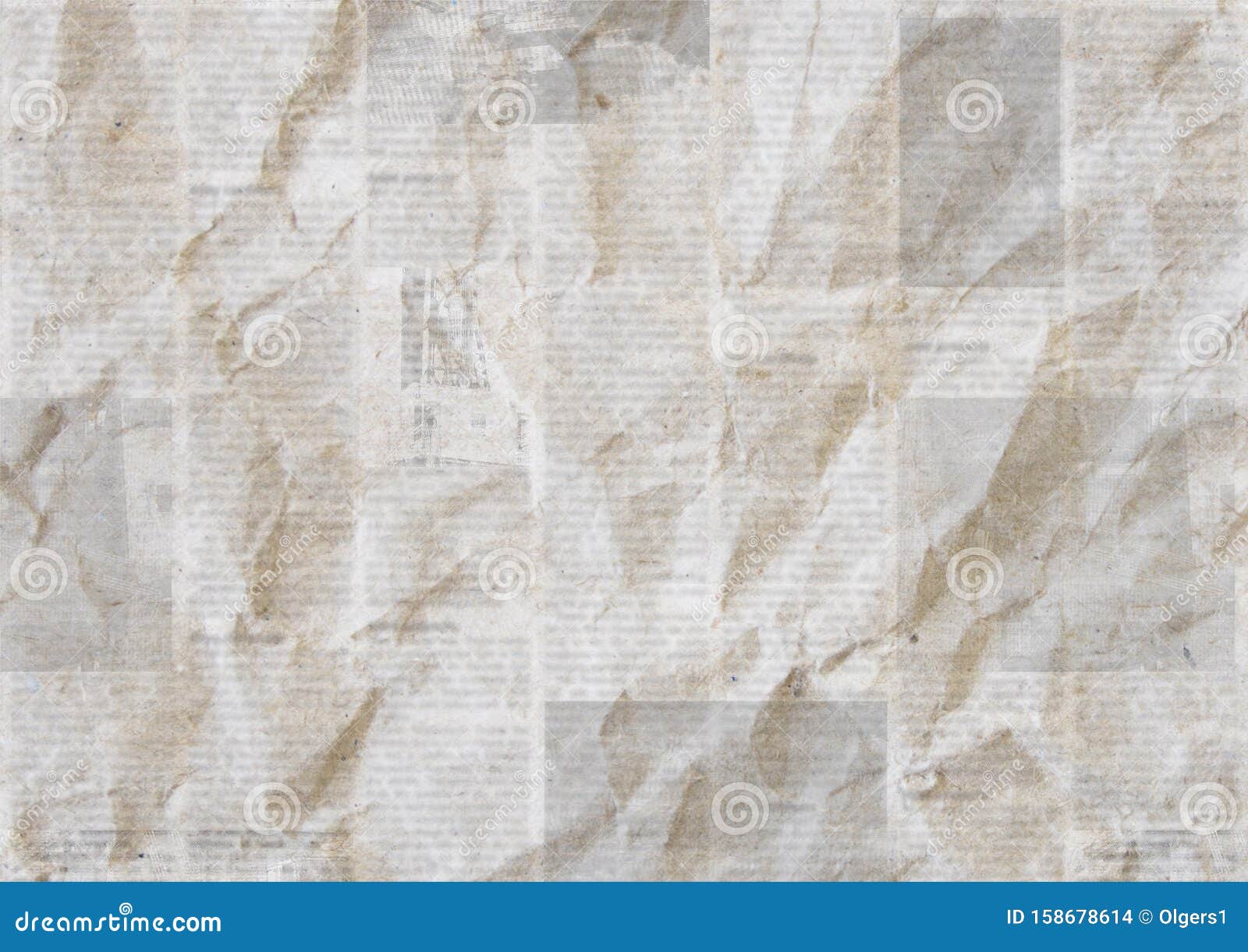 Old newspaper paper grunge texture background. Blurred vintage