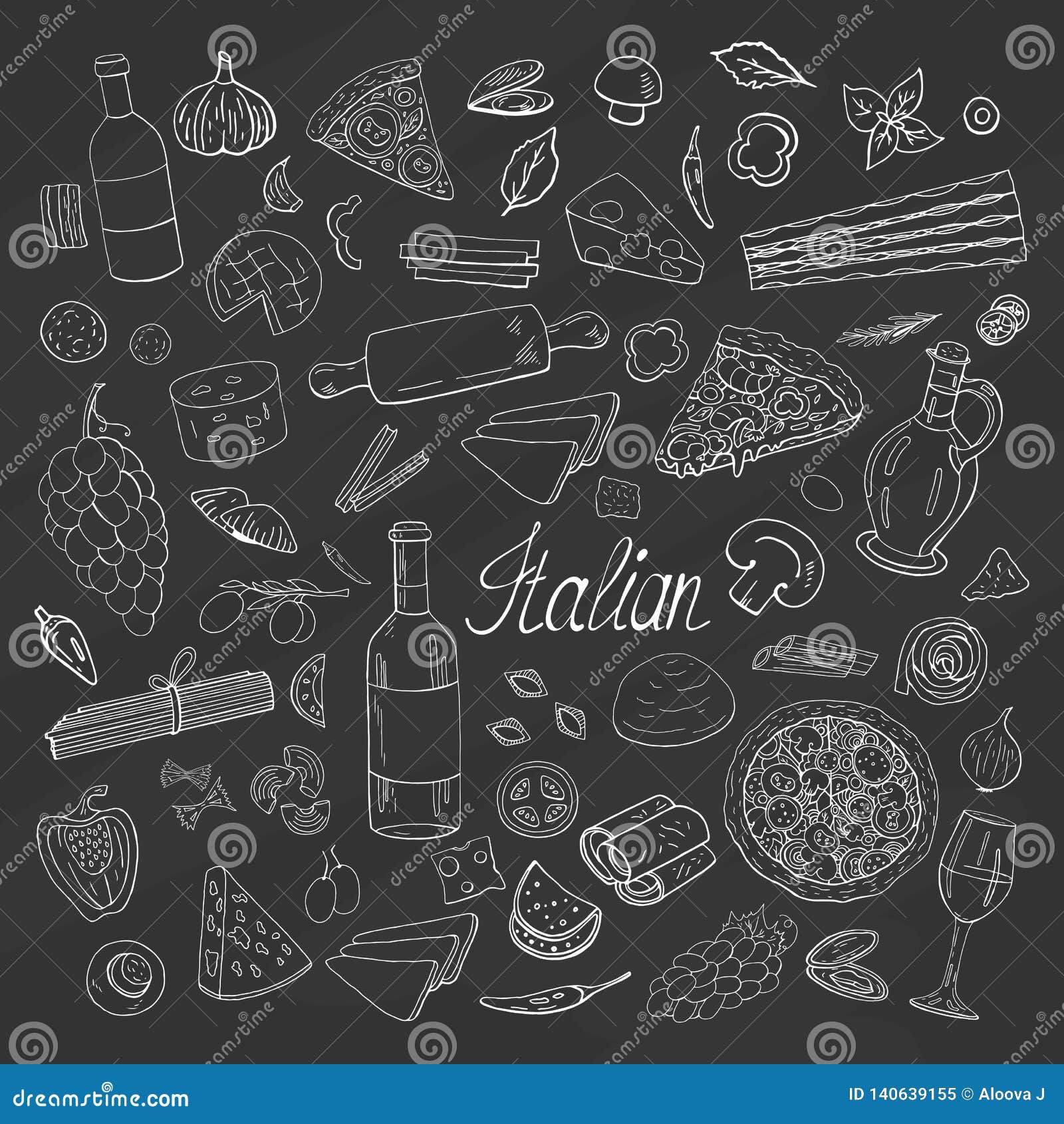 Những món ăn Ý cổ điển được vẽ tay trên nền đen sẽ khiến bạn như lạc vào một tác phẩm nghệ thuật sống động. Hãy khám phá chi tiết của từng món ăn, tận hưởng hương vị và cảm nhận như đang thưởng thức tại một nhà hàng sang trọng. 