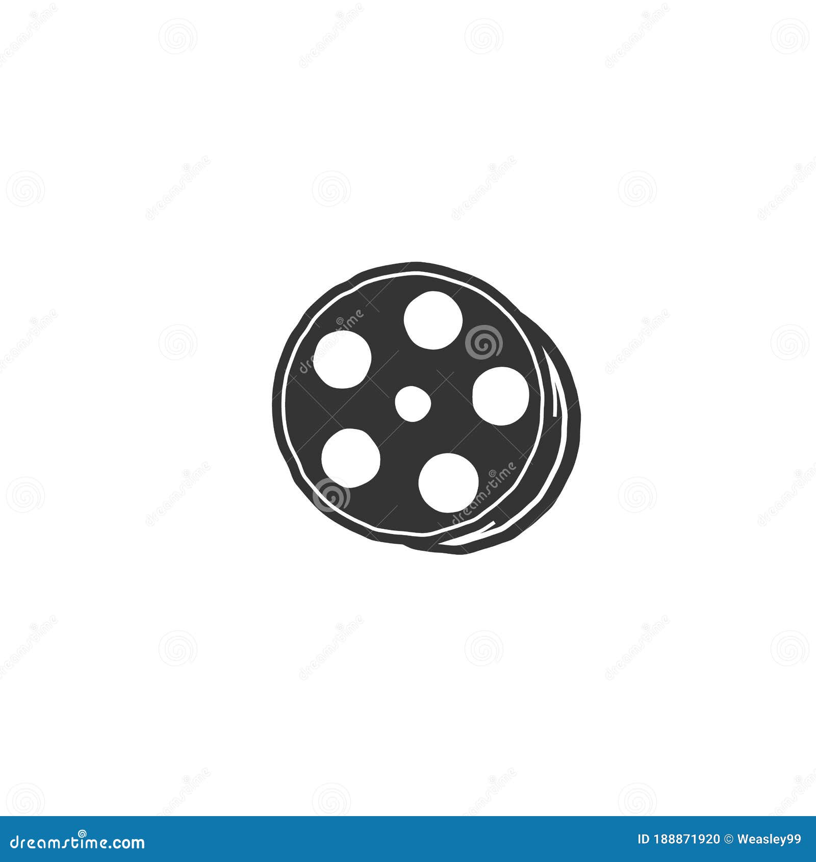 Vintage Hand Drawn Silhouette Negative Film Reel Roll Tapes for Movie Cinema  Video Logo Stock Vector - Illustration of obsolete, camera: 188871920