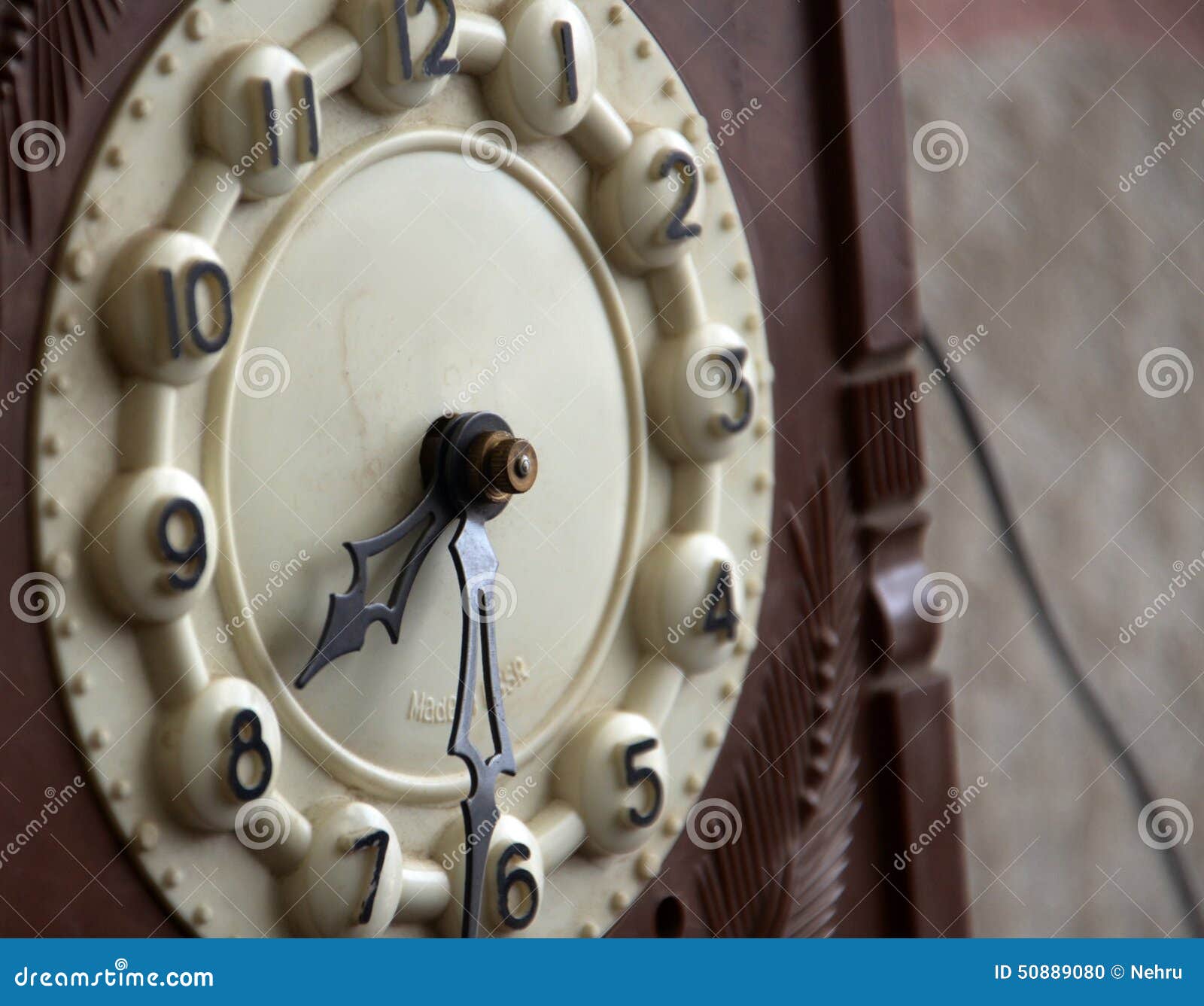 Vintage hanging clock stock photo. Image of passing, tack 50889080