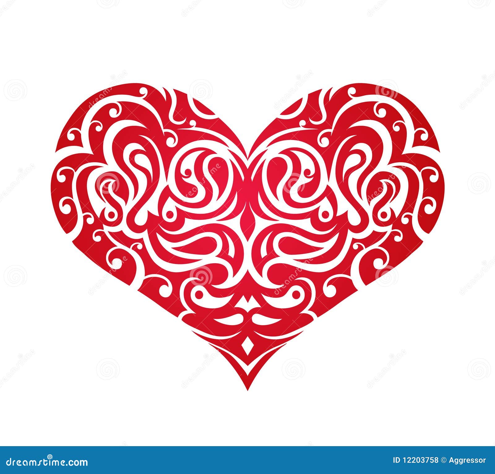 Download Vintage heart stock vector. Illustration of hand, holiday - 12203758