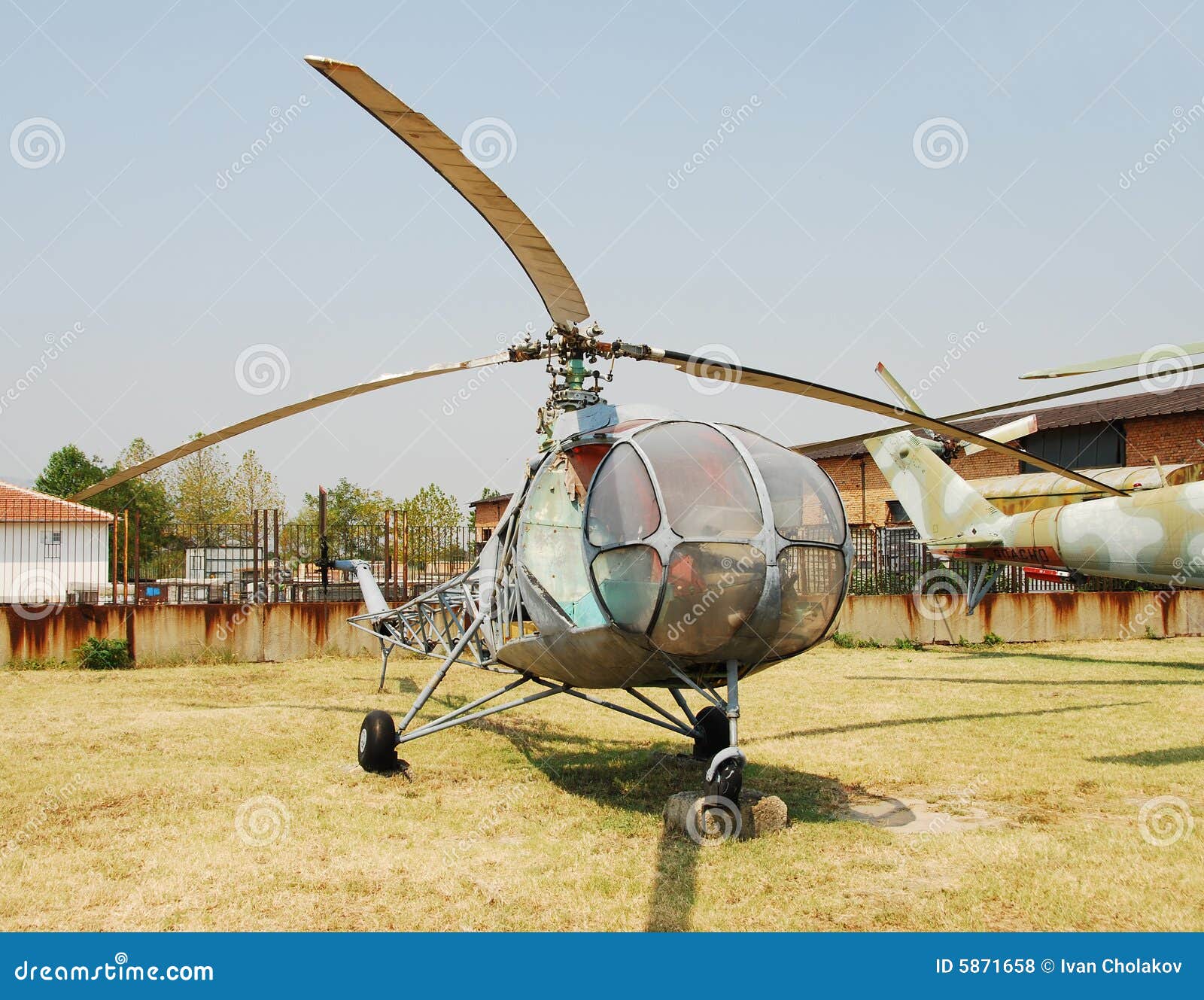Vintage helicopter stock photo. Image of decay, abandoned 5871658