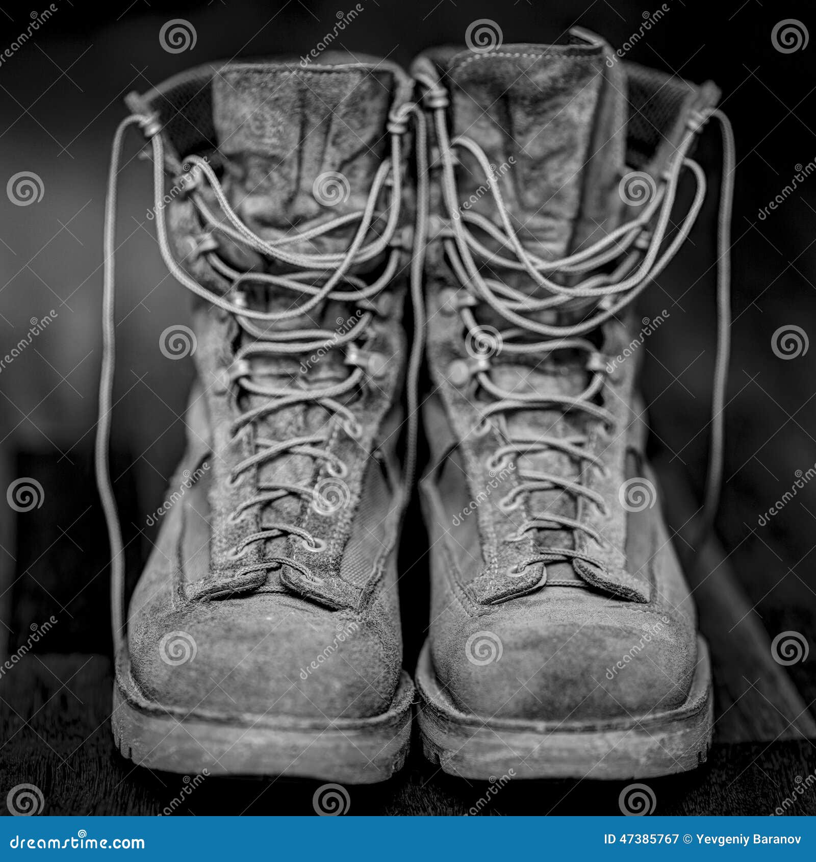 Vintage Hiking boots stock image. Image of boot, muddy - 47385767