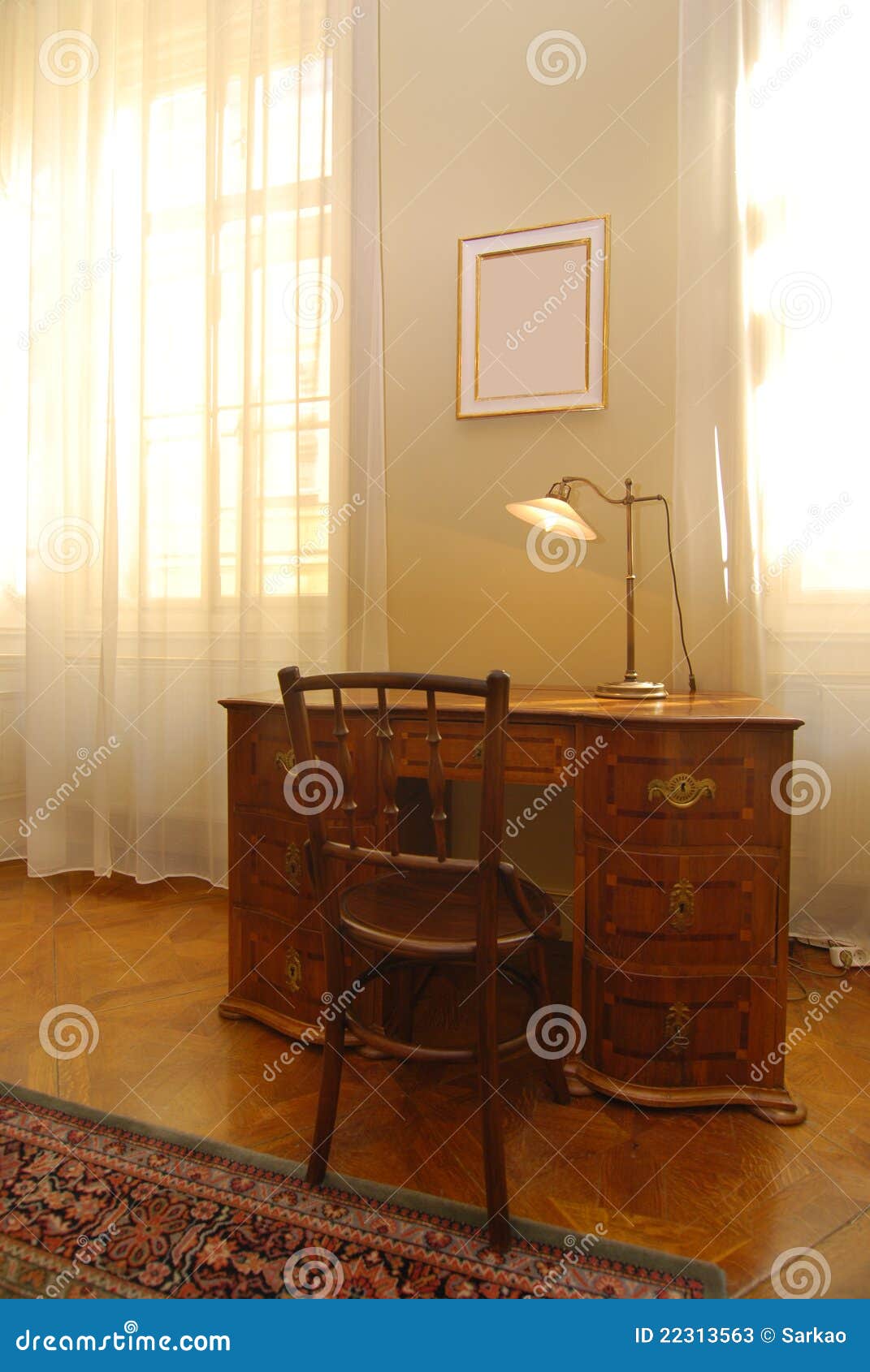 Vintage home office stock image. Image of parquetry, home - 22313563