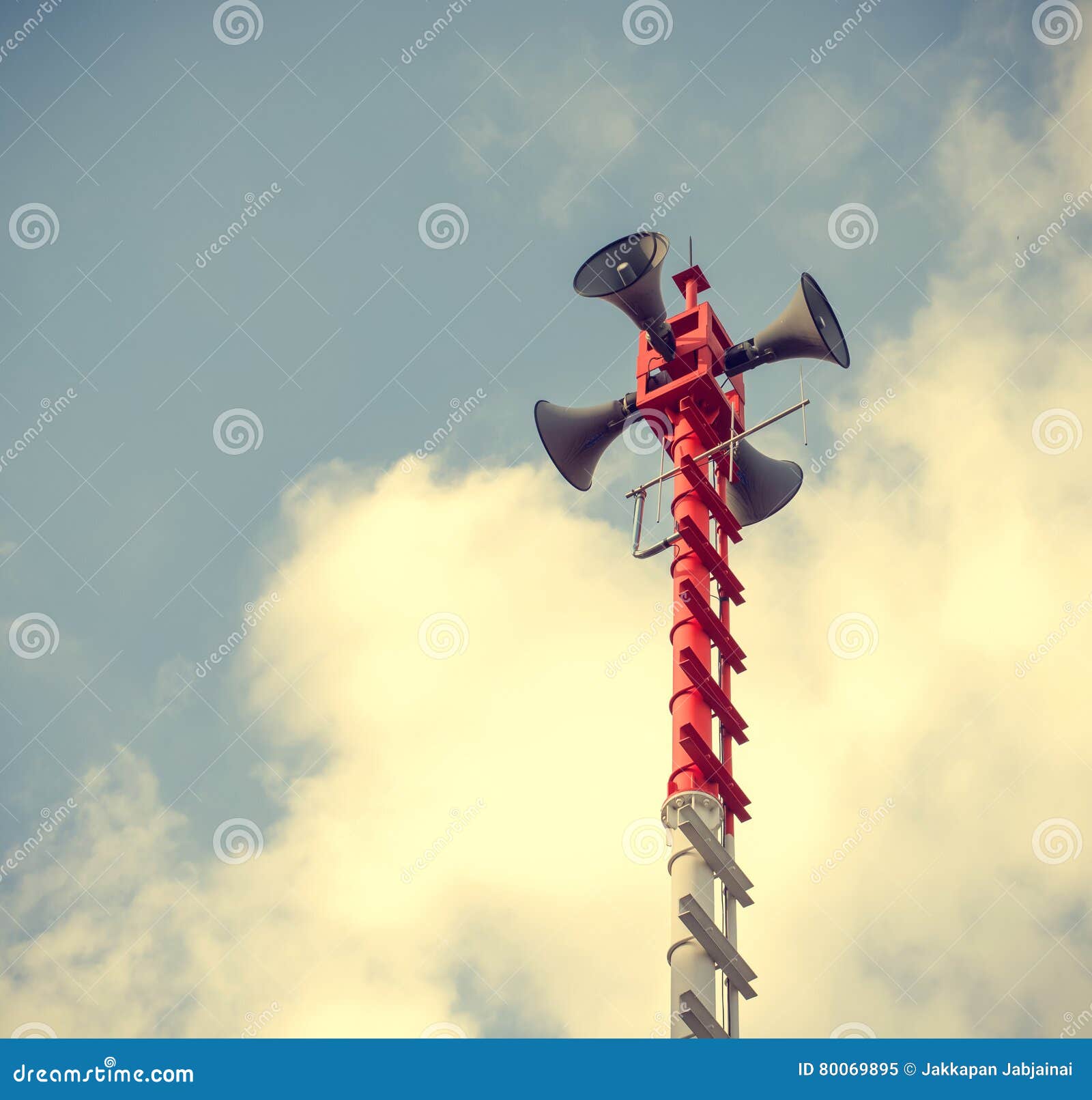 Vintage horn speaker stock image. Image of conceptual 80069895