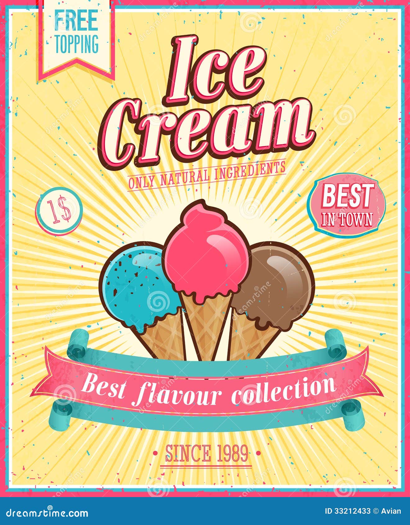 Ice Cream Poster Stock Illustrations – 20,109 Ice Cream Poster Stock  Illustrations, Vectors & Clipart - Dreamstime
