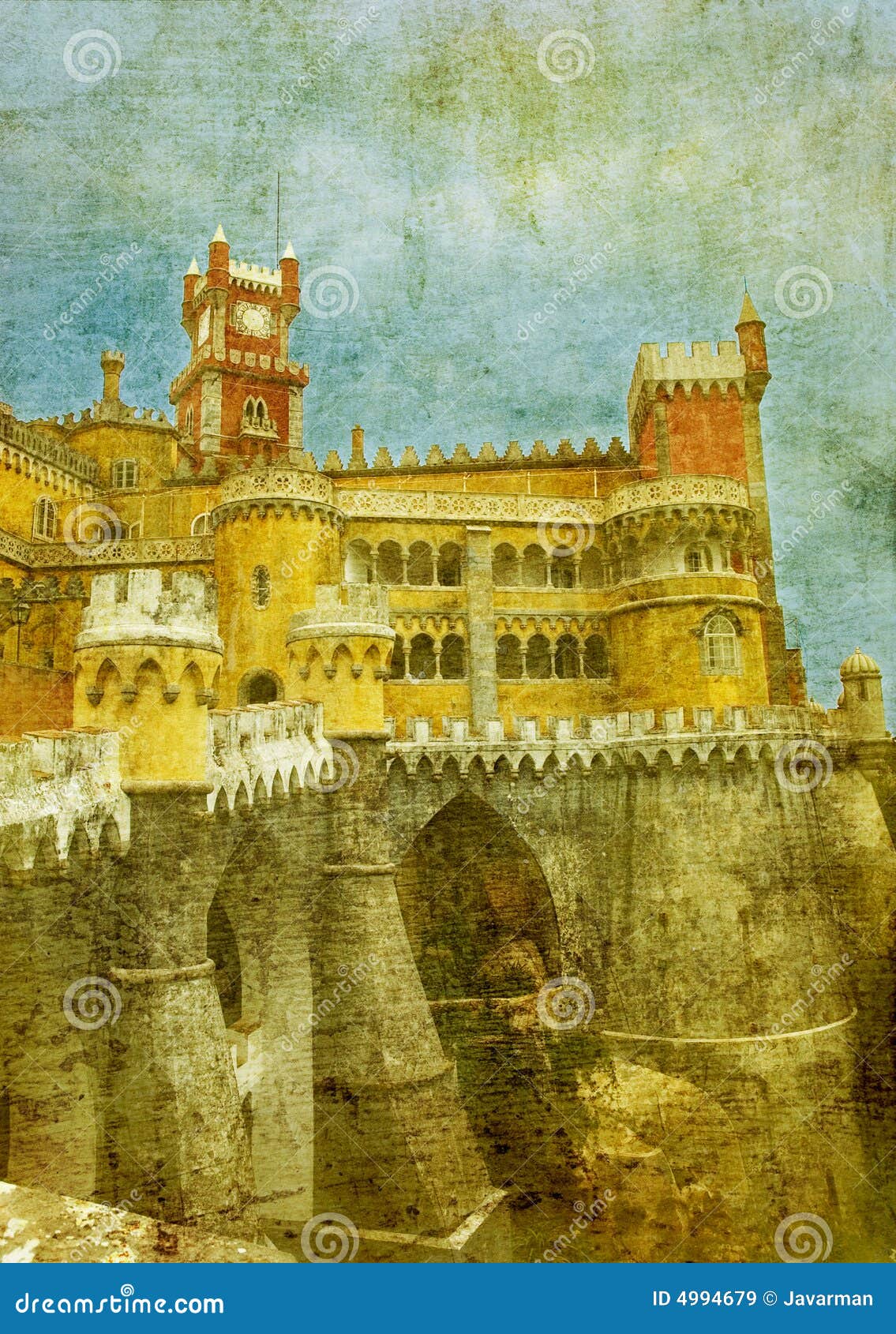 vintage image of pena palace