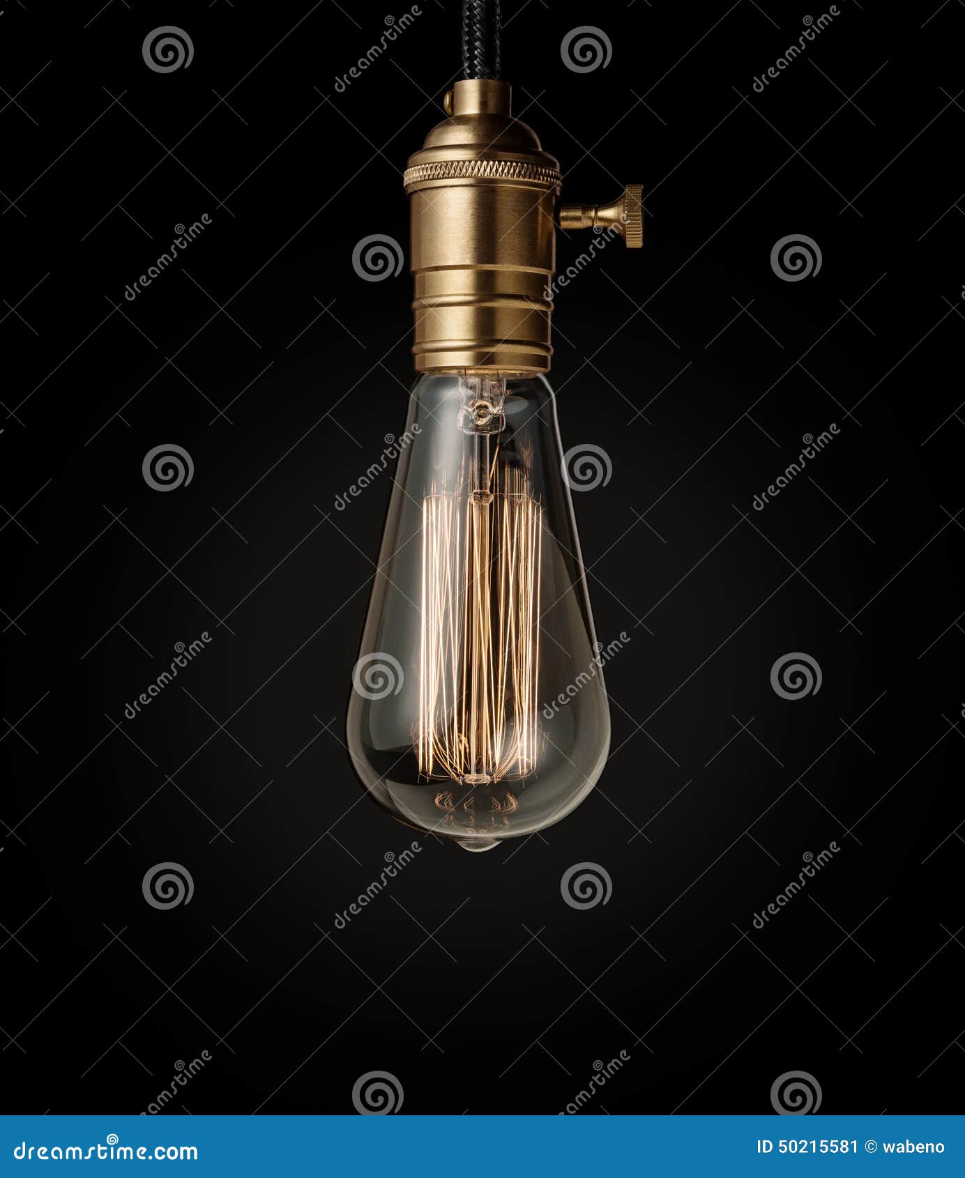Vintage Incandescent Edison Type Bulb Stock Image Image of glass