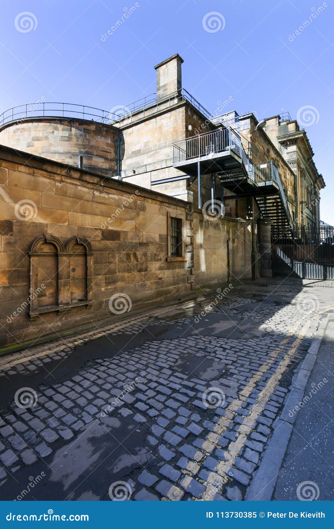 Vintage Industrial Building in Edinburgh Stock Image Image of
