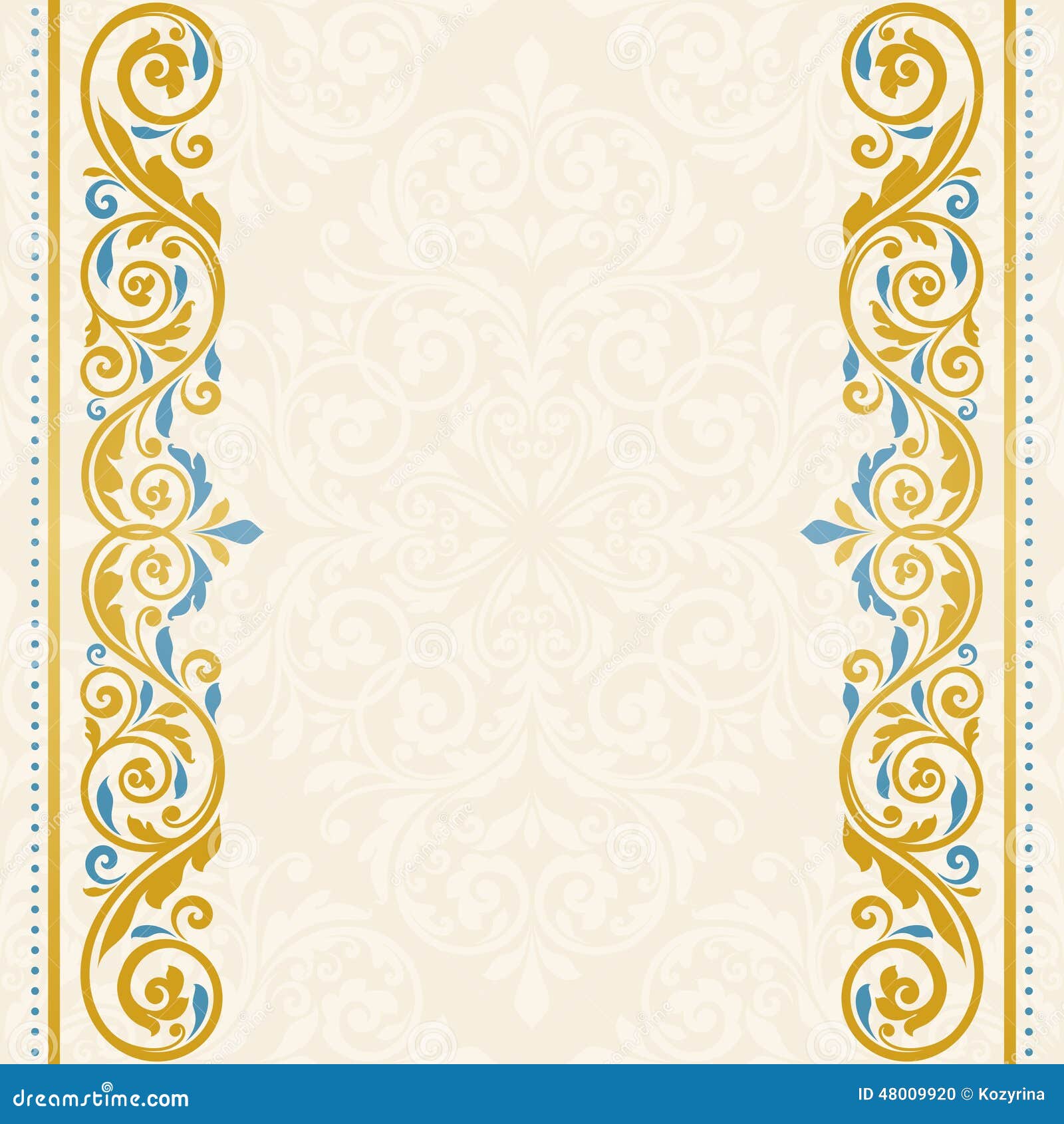 Vintage invitation card. stock vector. Illustration of flower - 48009920