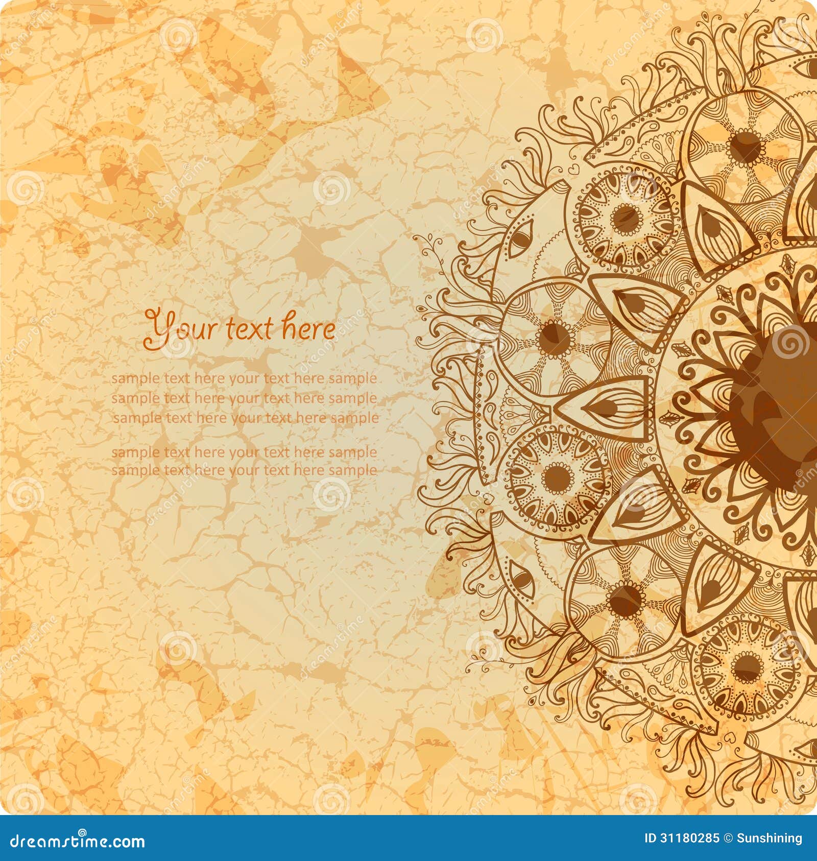 Vintage Invitation Card On Grunge Background. Stock Vector ...