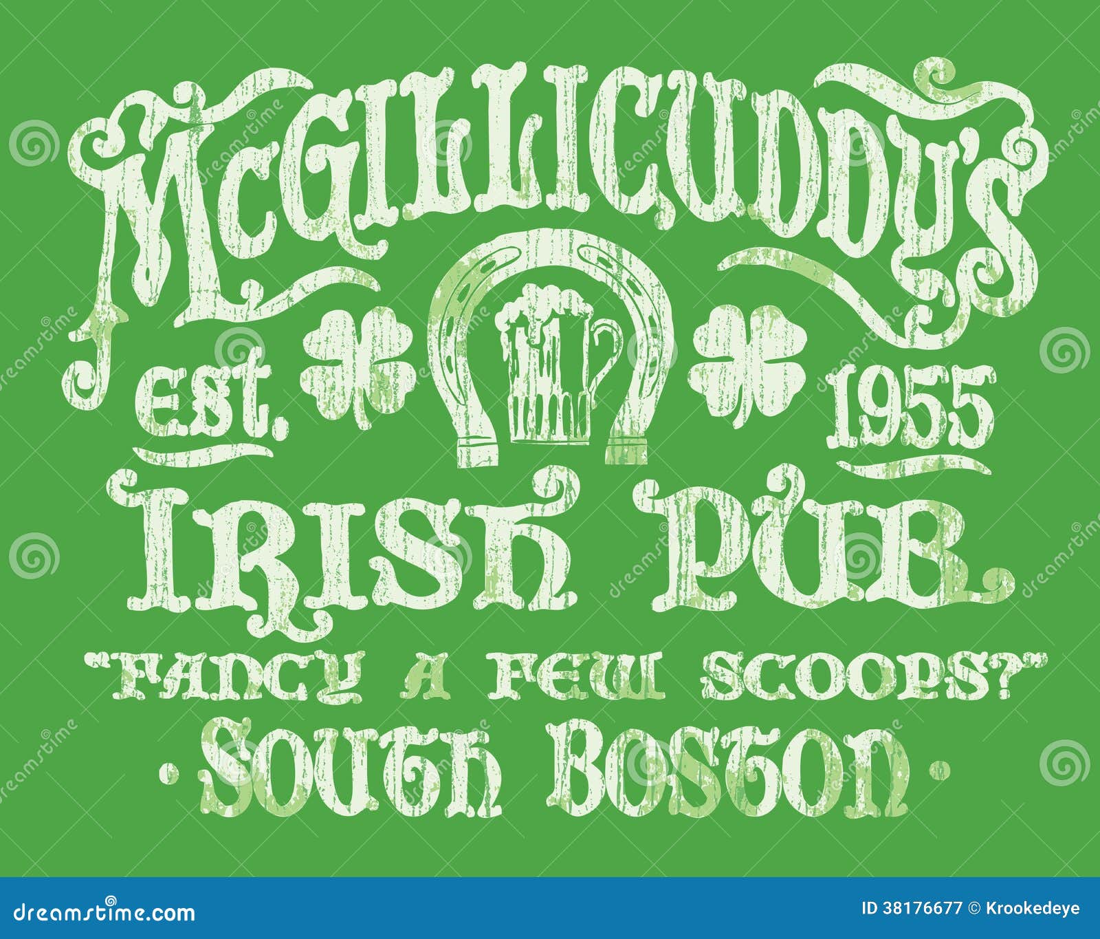vintage irish pub sign t-shirt graphic