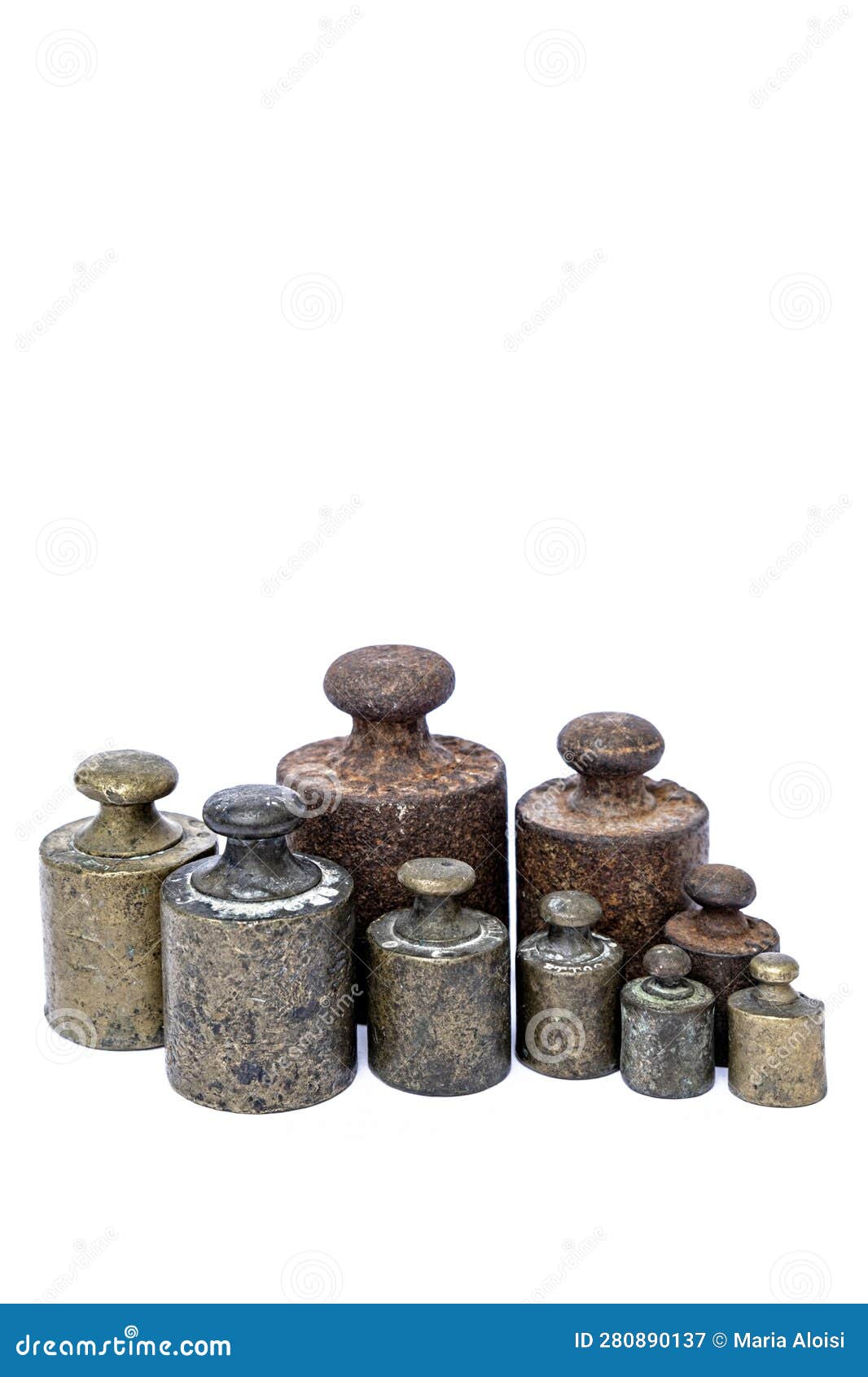 Vintage iron weights. stock image. Image of kilo, concept 280890137
