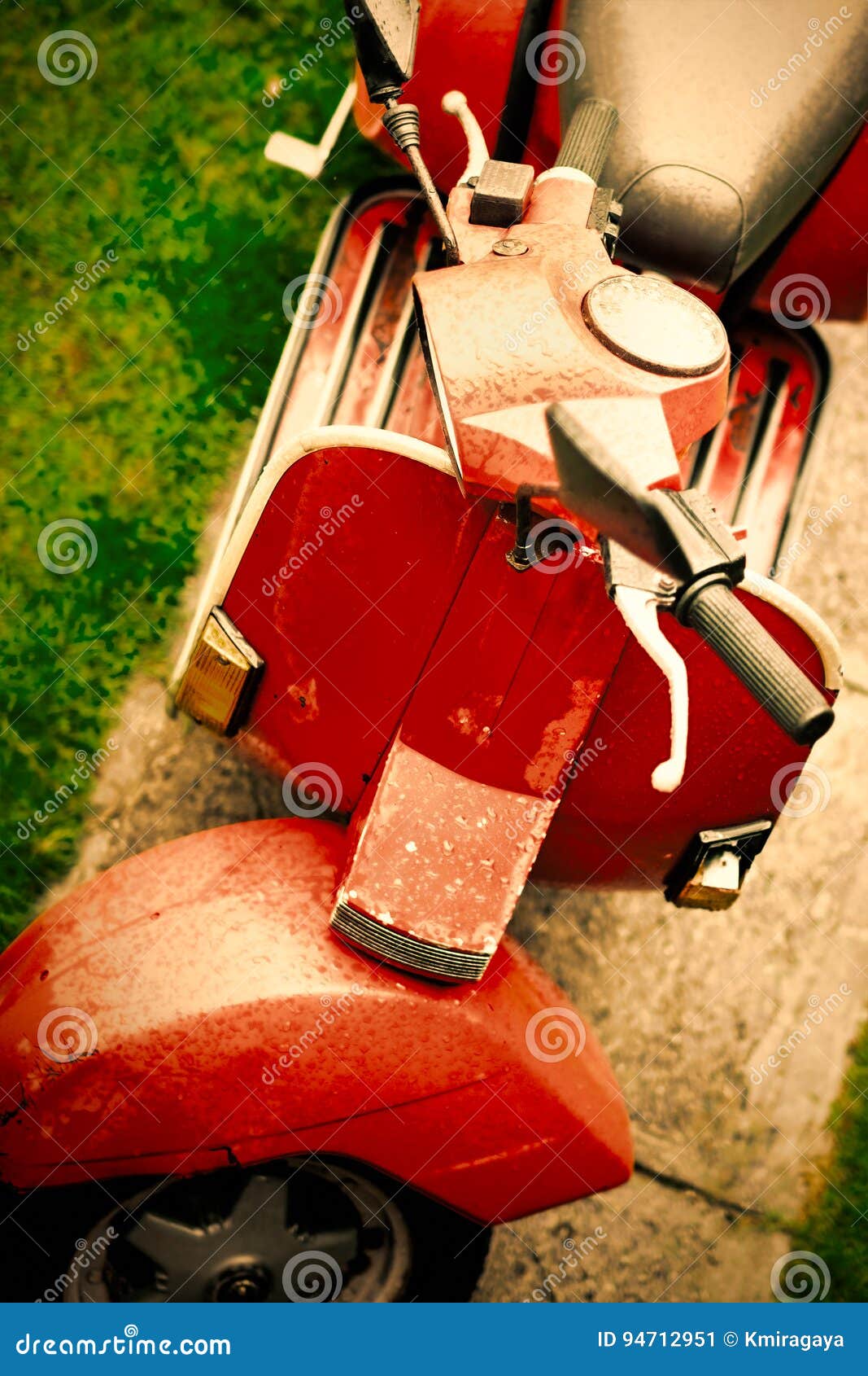 Vintage italian scooter stock image. Image of parked 94712951