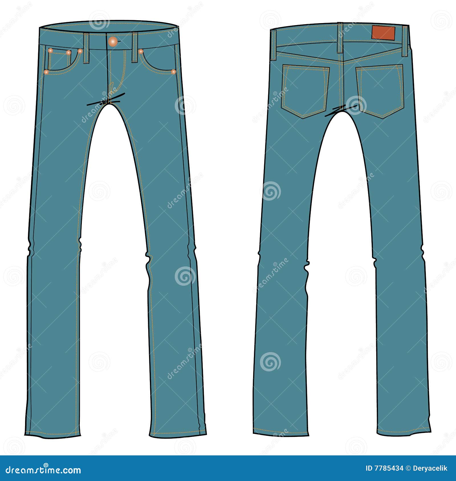 Vintage jean stock vector. Illustration of adolescence - 7785434