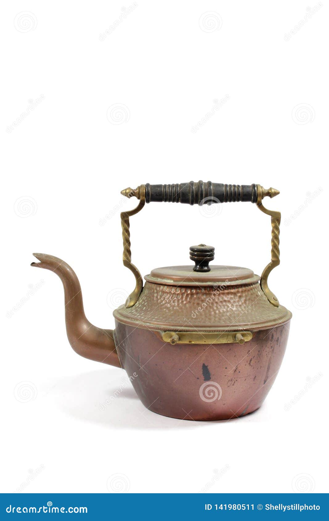 Vintage Kettle Tea Pot on White Background Stock Image Image of steampunk, object 141980511