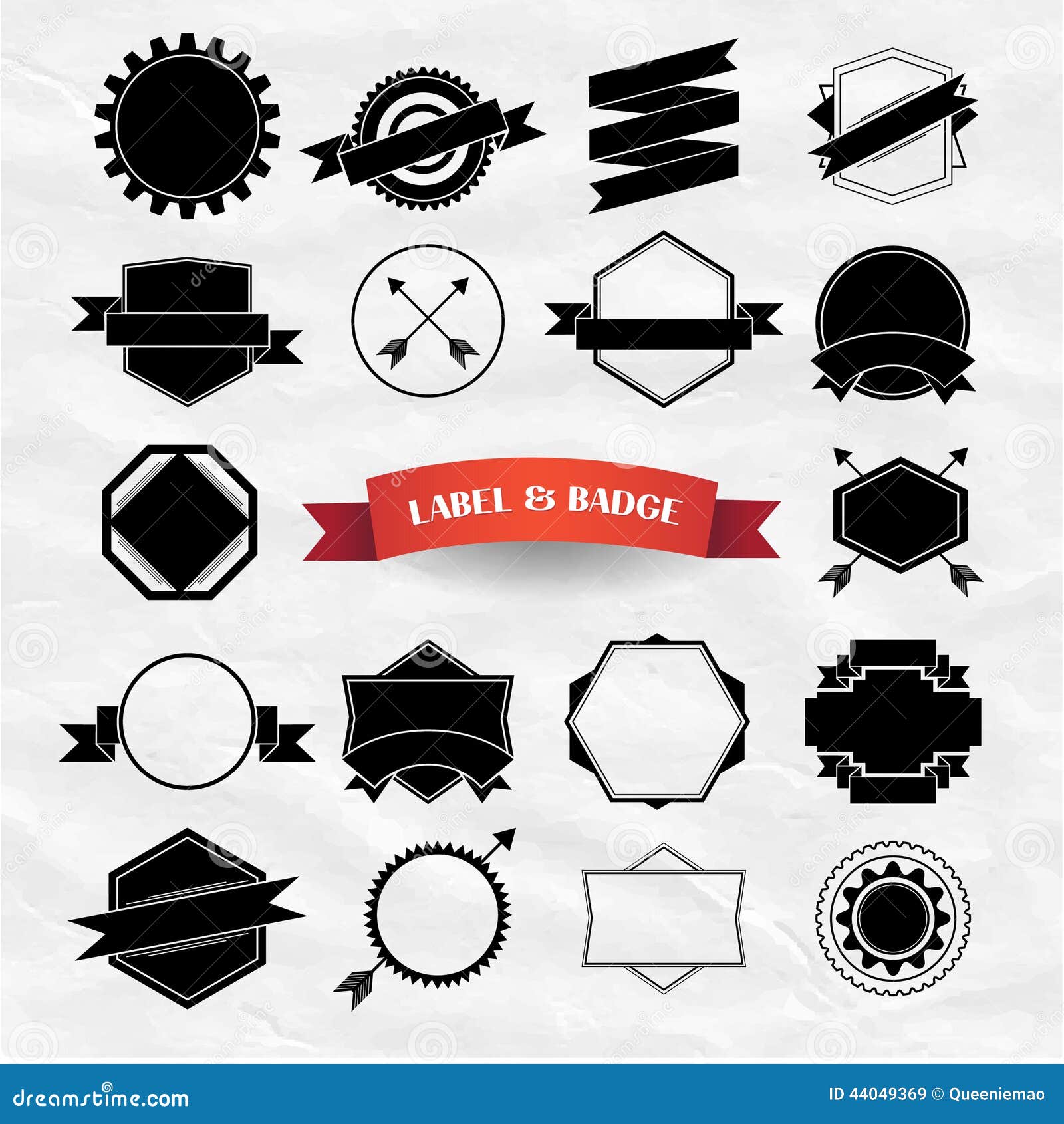 Vintage Labels, Stamp and Badge Design Collection Stock Vector