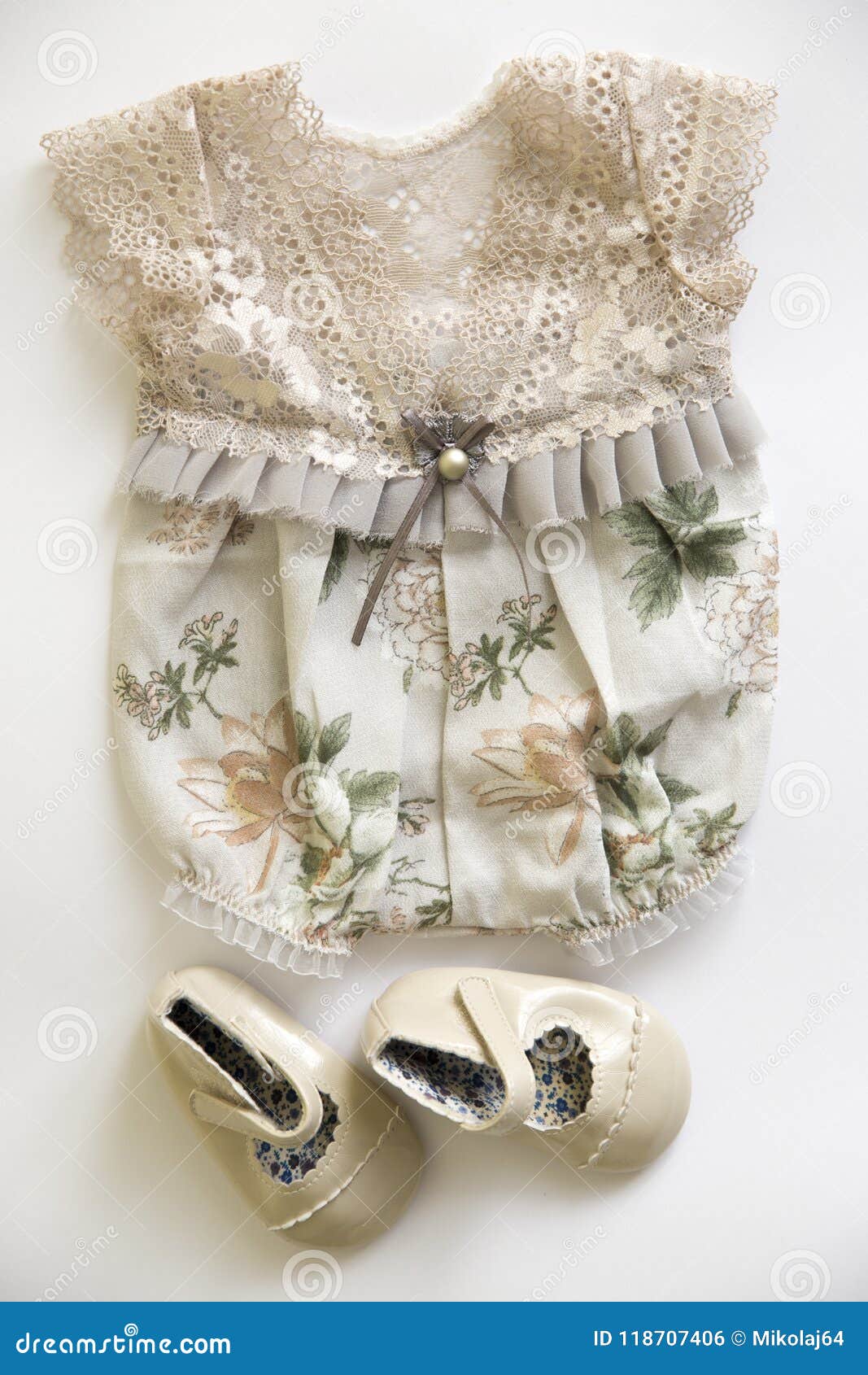 vintage lace baby girl romper